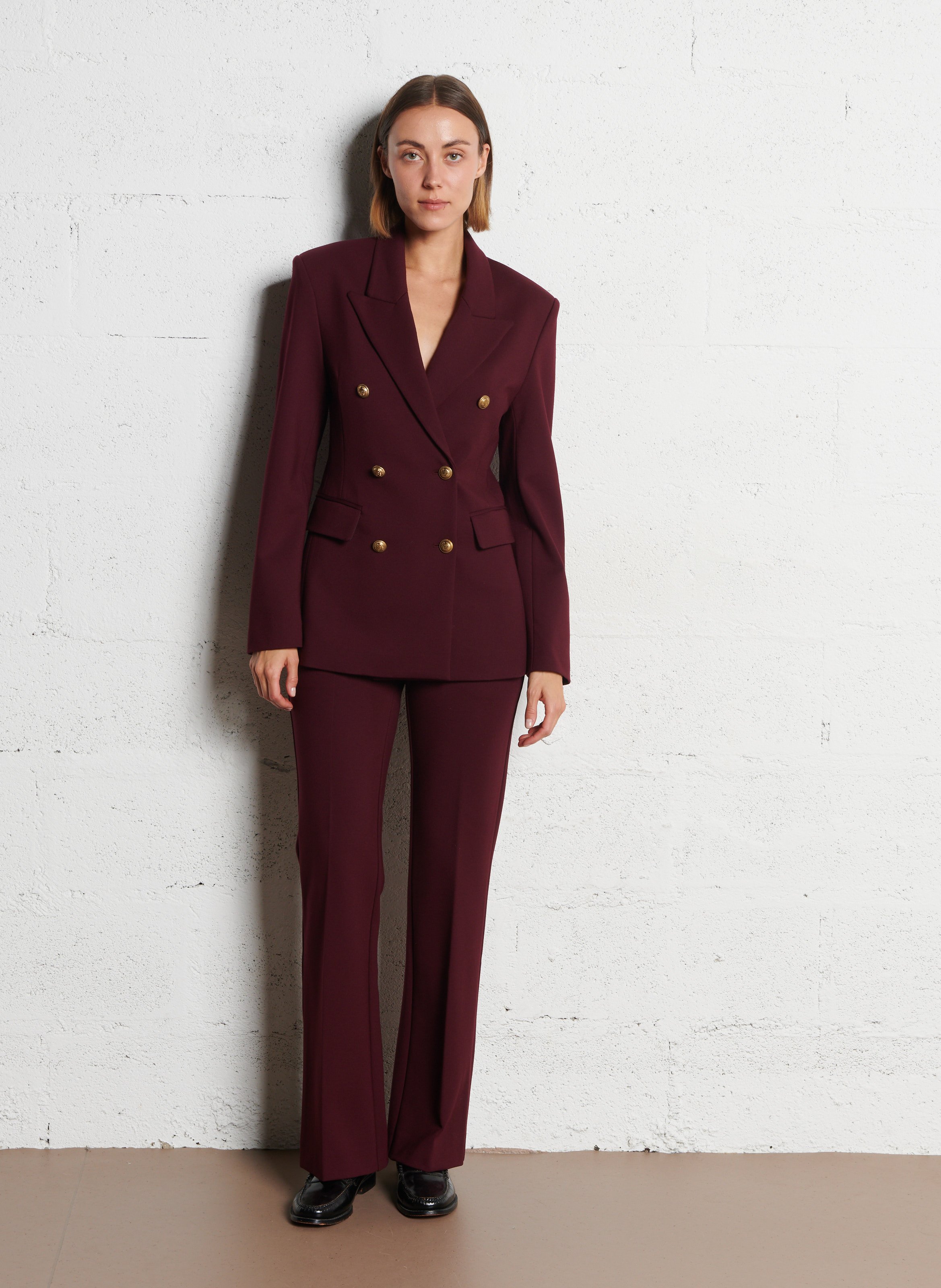 High-rise straight-leg tailored pants IKKS Purple