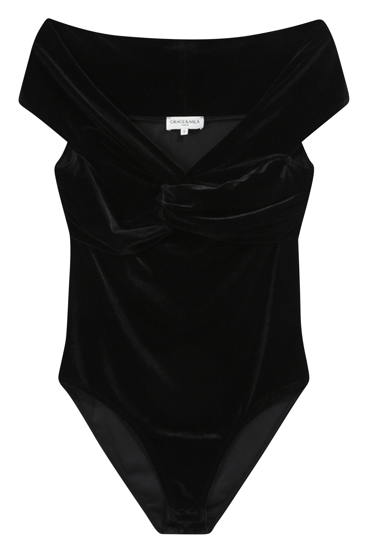 Velvet bardot body GRACE ET MILA Black