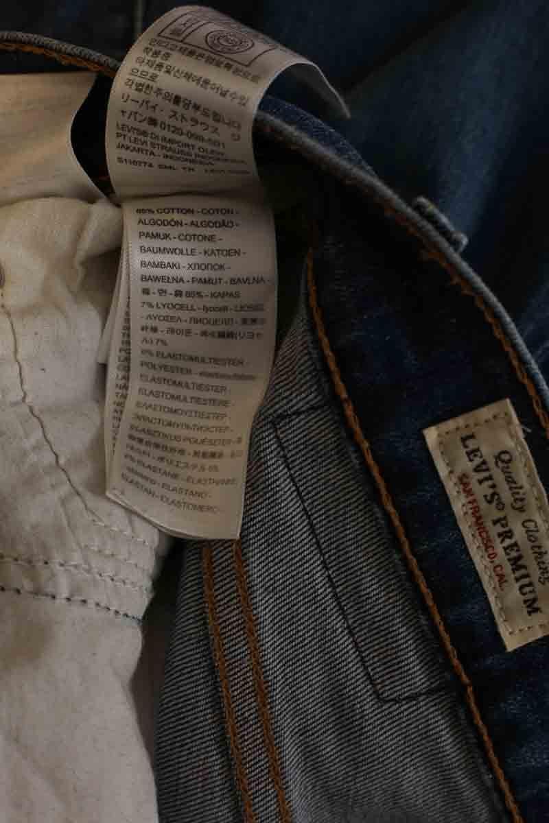 Cotton straight jeans LEVI'S - Seconde main Blue