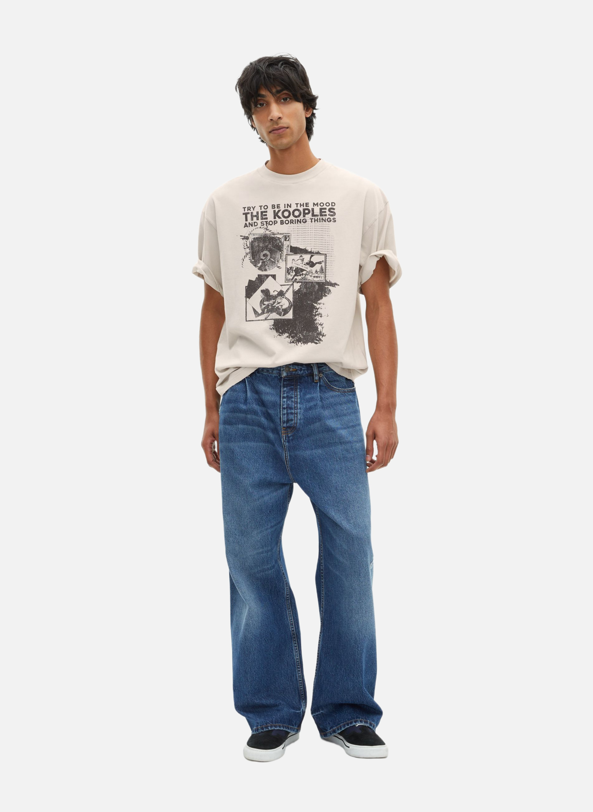 T-shirt with screen printing THE KOOPLES Grey