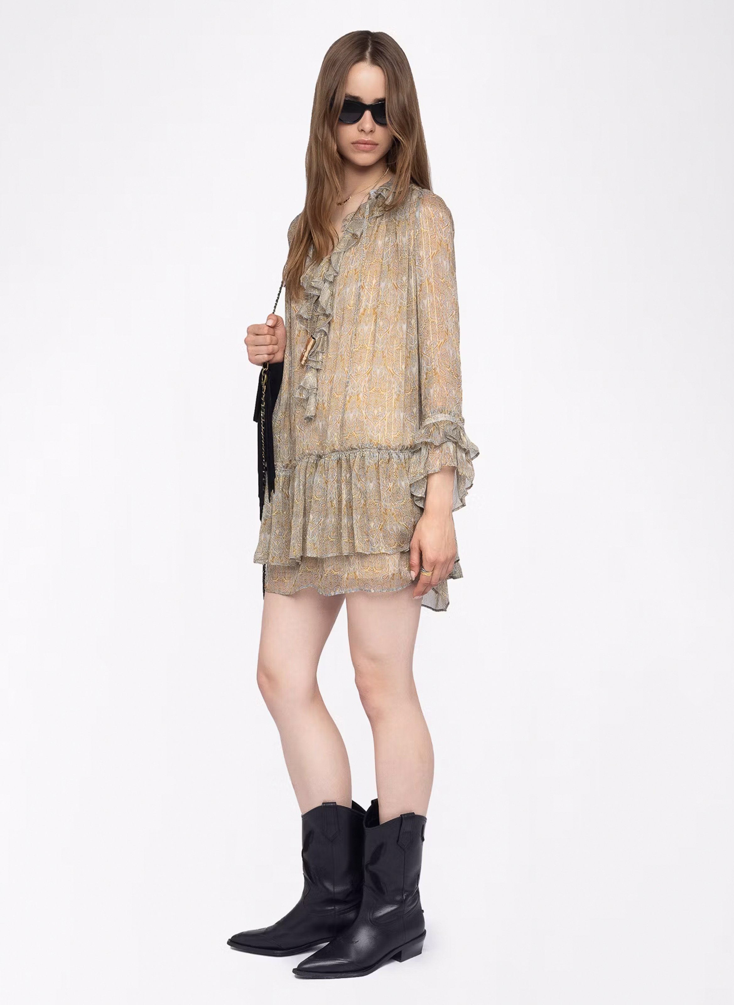 Robe courte imprimée ZADIG&VOLTAIRE Bleu