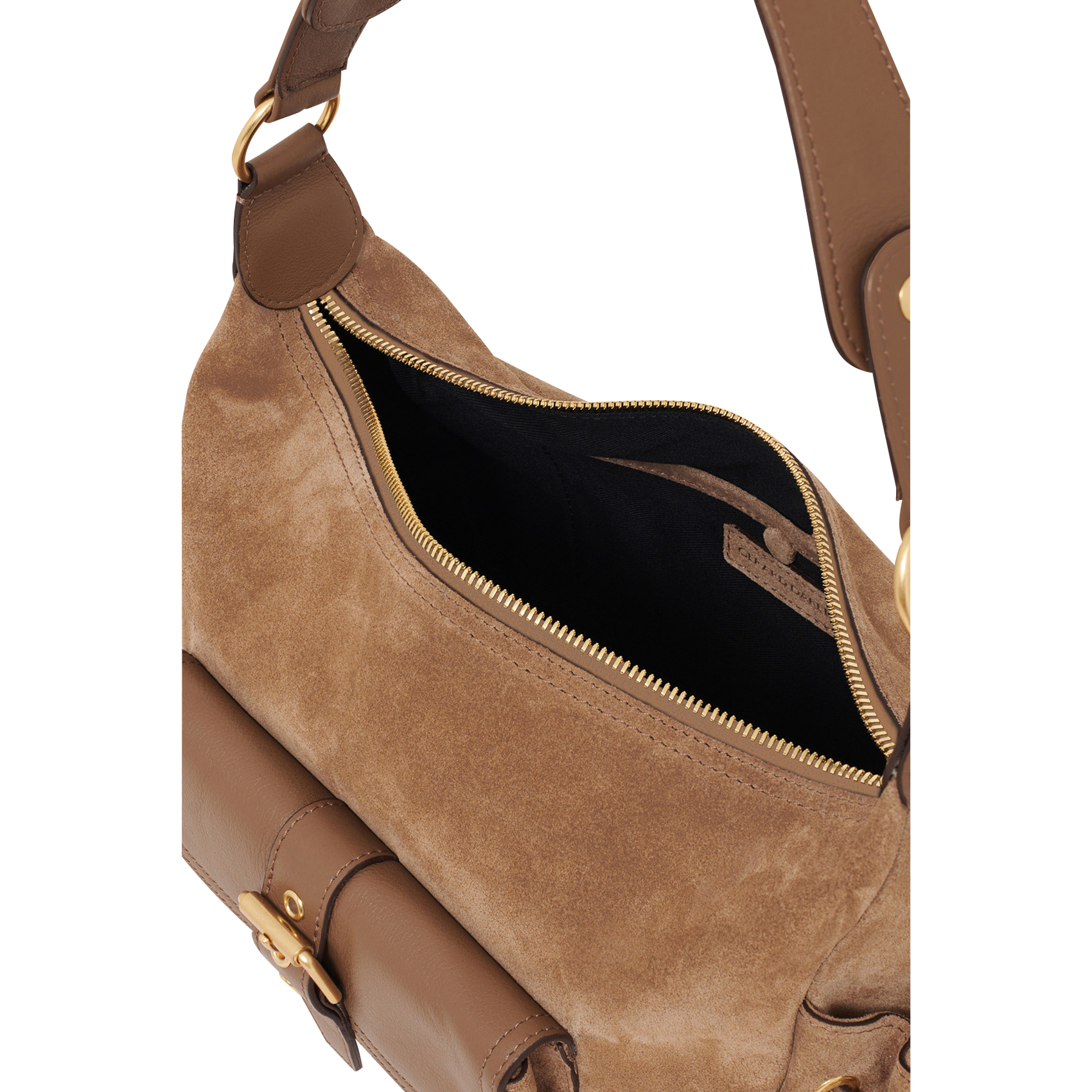 Schultertasche aus Veloursleder GERARD DAREL Grun