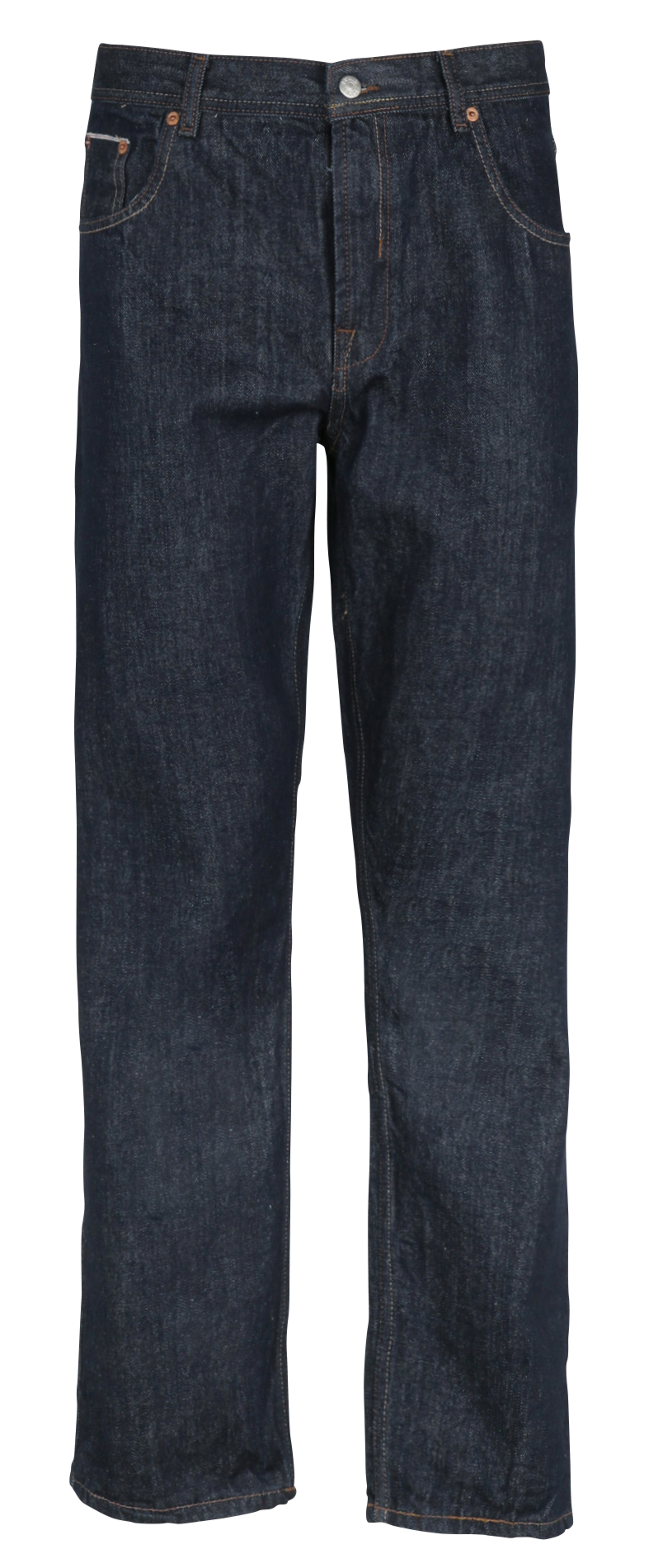 - Straight-leg jeans
- 5 pockets
- Straight cut
- Faded effect SOLID Blue