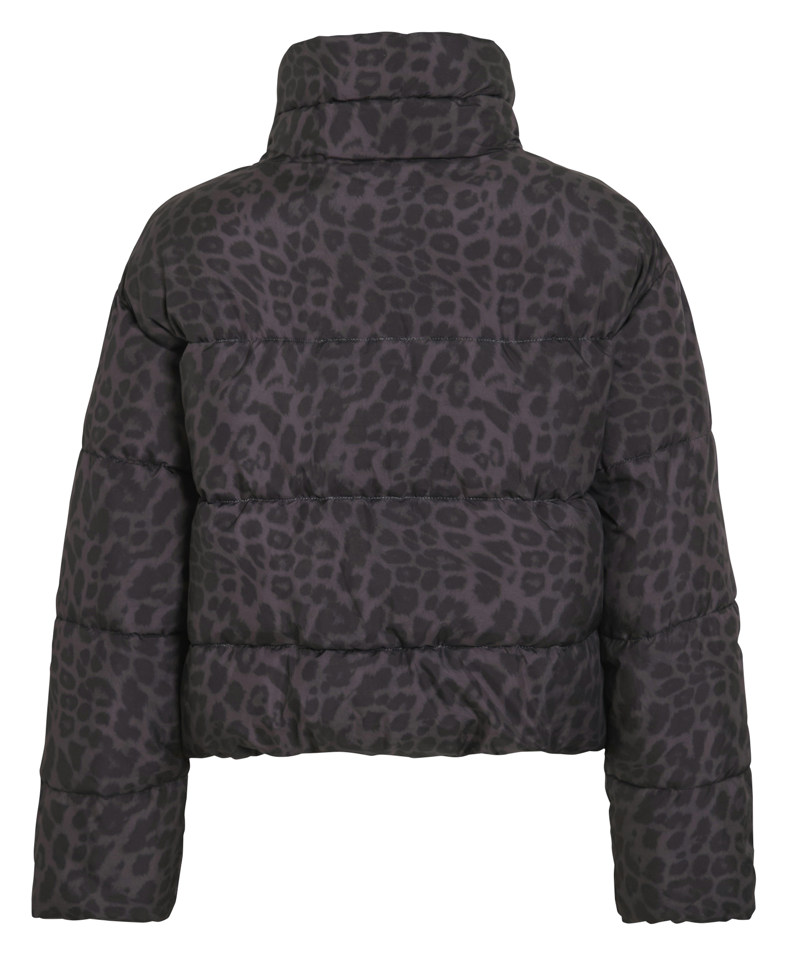 Printed high-neck straight down jacket VILA Black