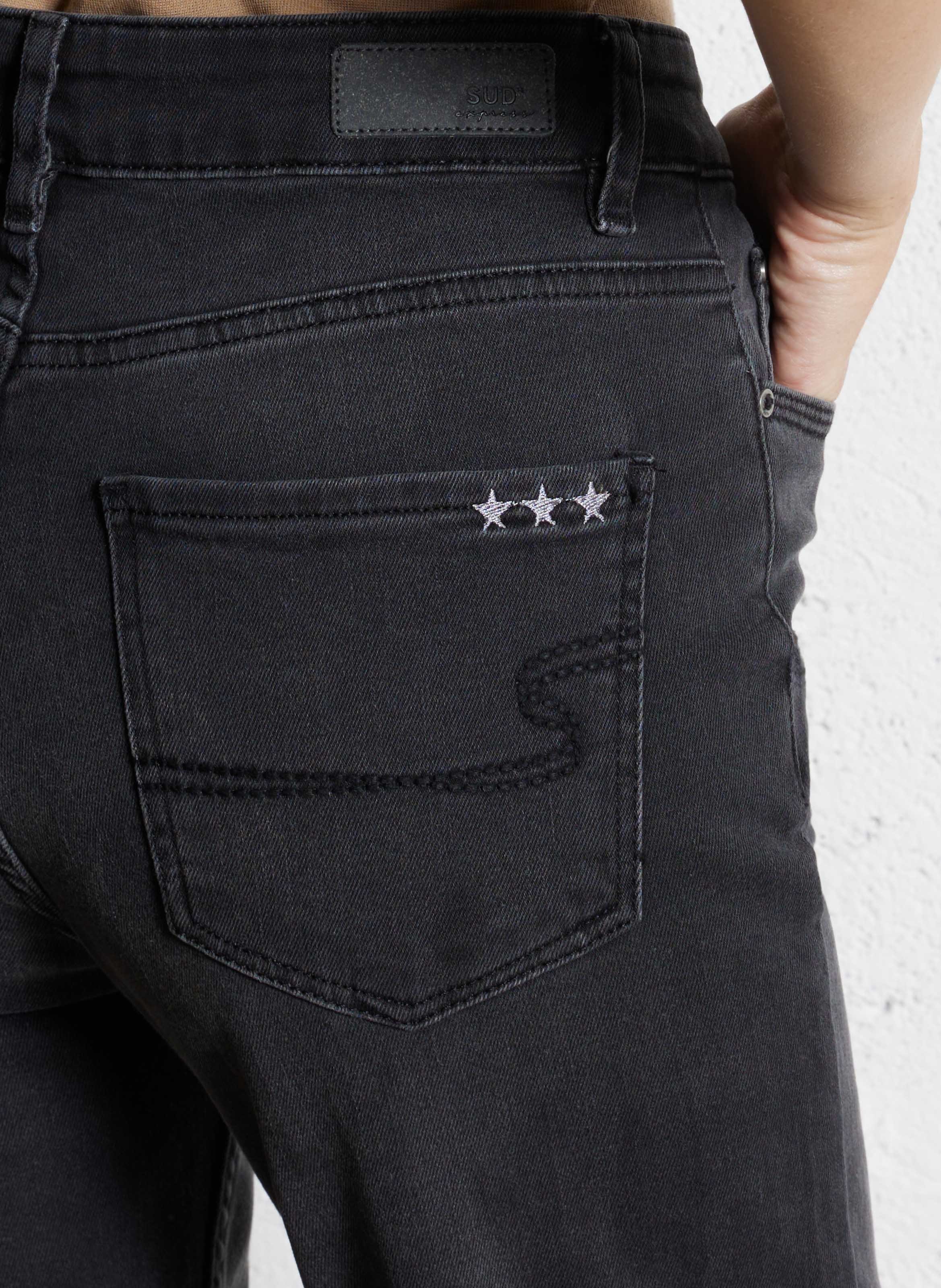 Cotton-blend boyfit jeans SUD EXPRESS Black