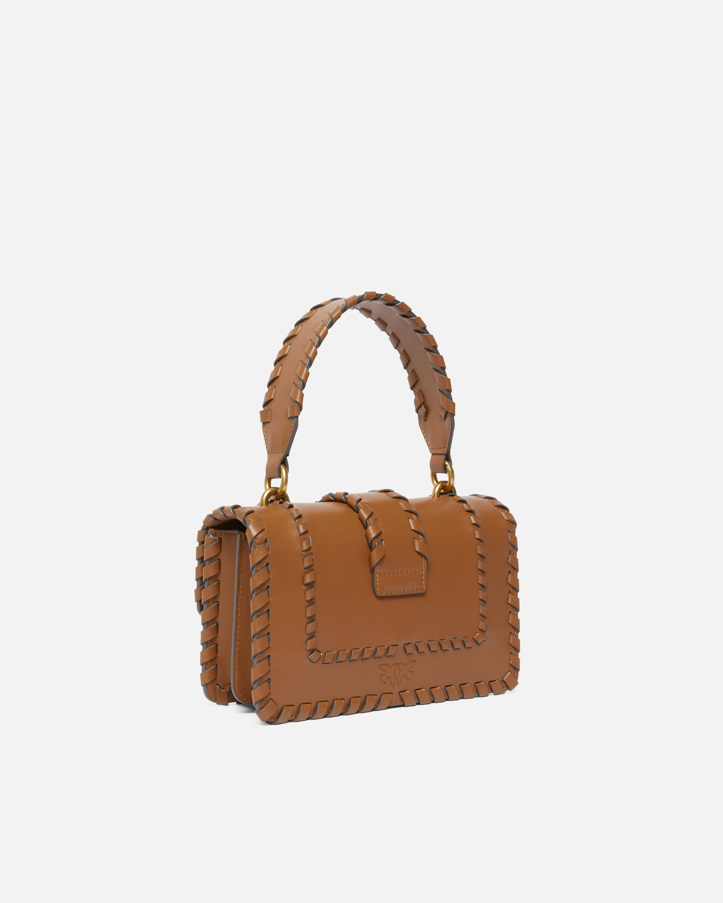 Small leather mini love bag PINKO Brown