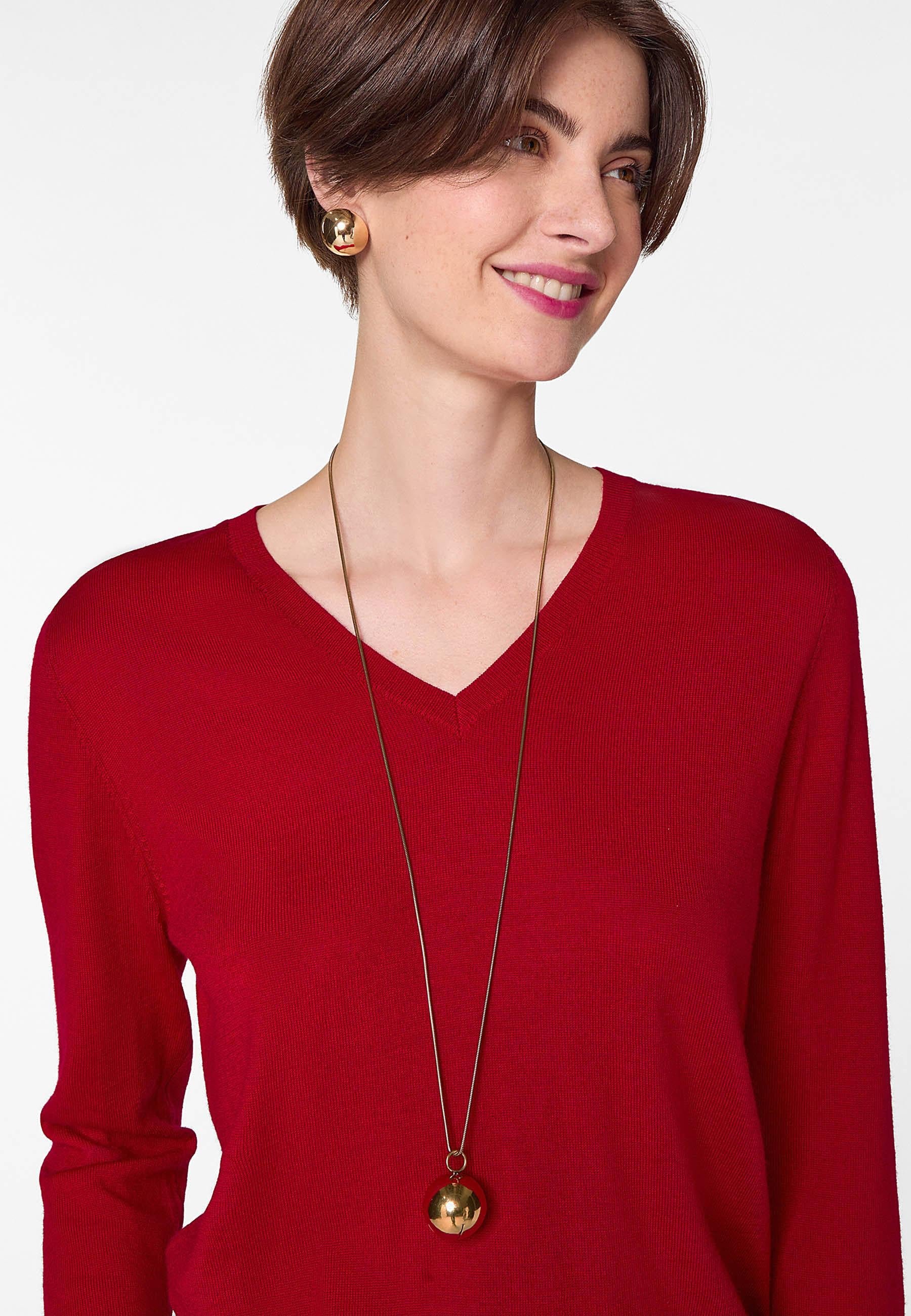 Bunelle wool V-neck sweater RODIER Red