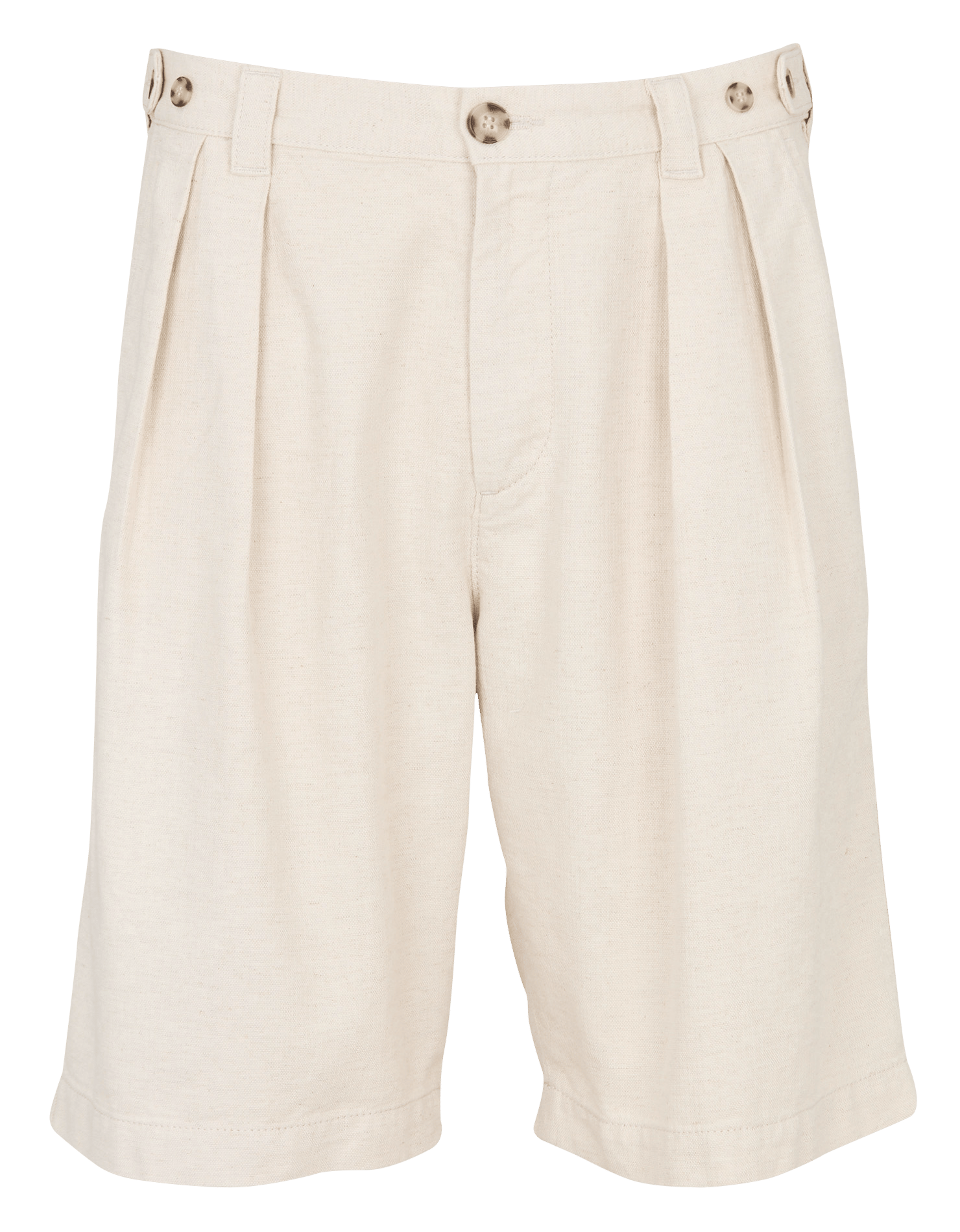 Einfarbige Bermuda-Shorts mit Falten IKKS Beige