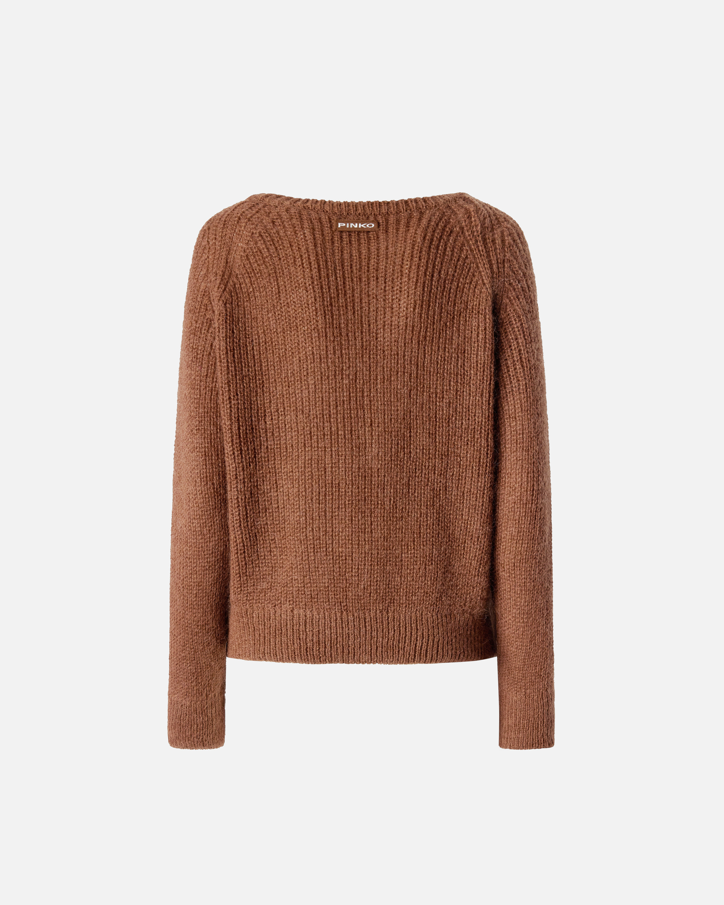 Boat neck sweater PINKO Brown