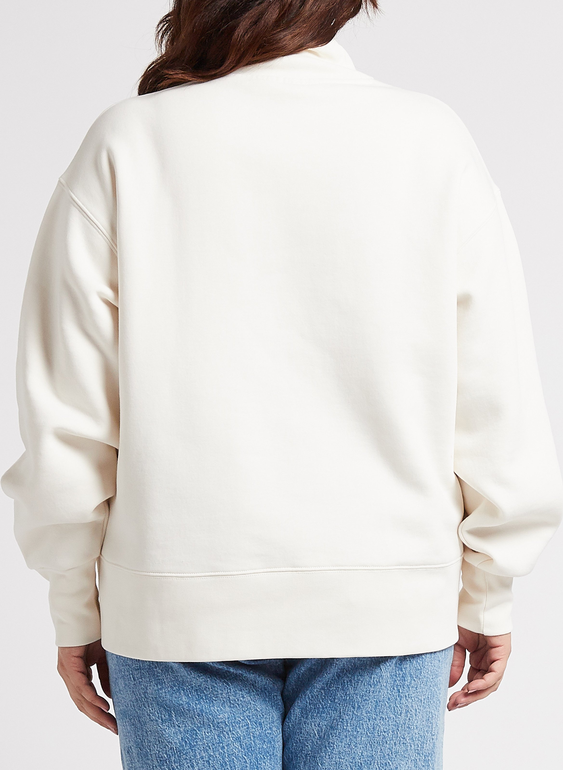 Sweat col montant à logo en coton mélangé  LEVI'S Blanc