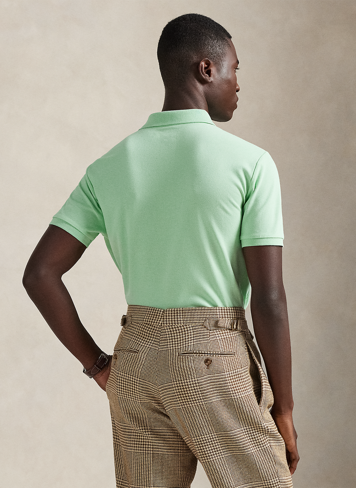 Slim-fit cotton-blend polo shirt POLO RALPH LAUREN Green