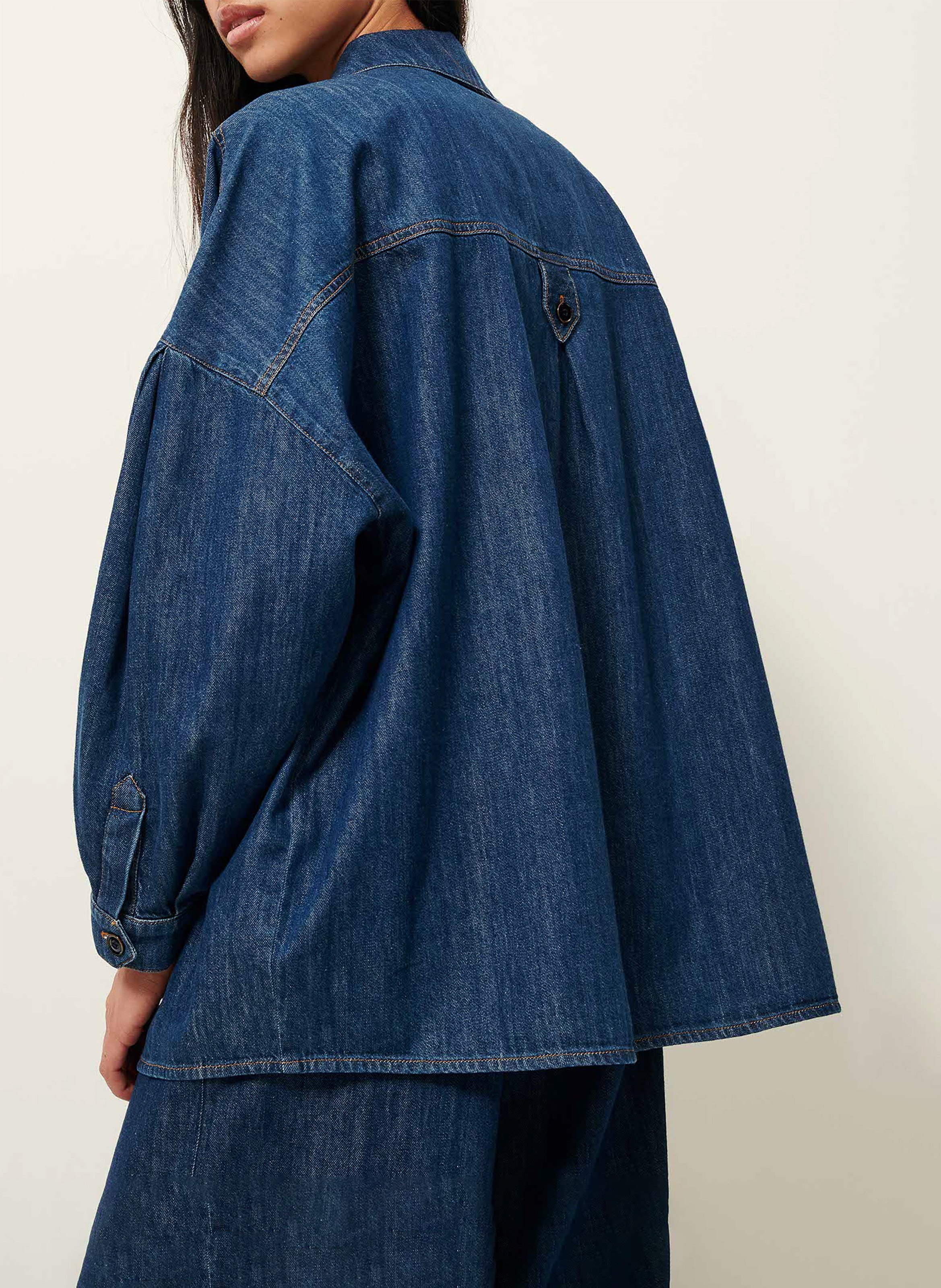Oversized cotton overshirt SESSUN Blue