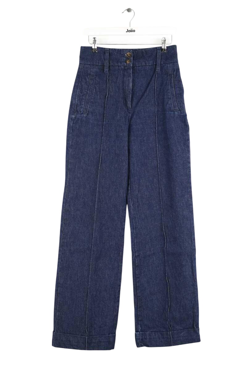 Straight cotton-blend pants SEZANE - Seconde main Blue