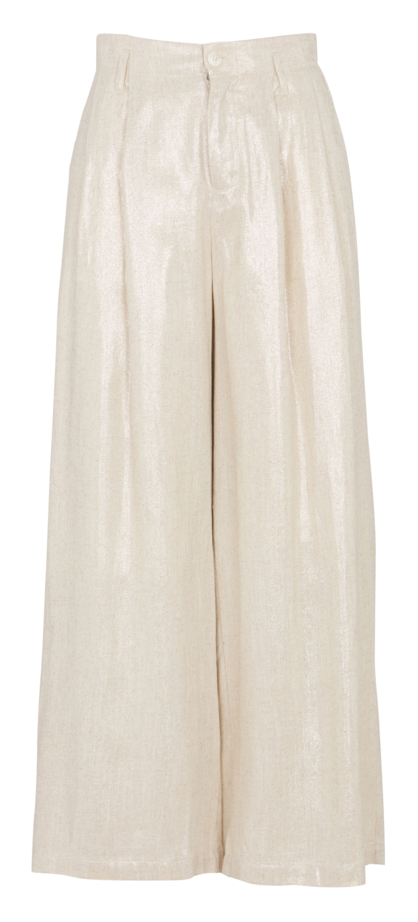 Weit geschnittene Pailletten-Hose SEE U SOON Beige