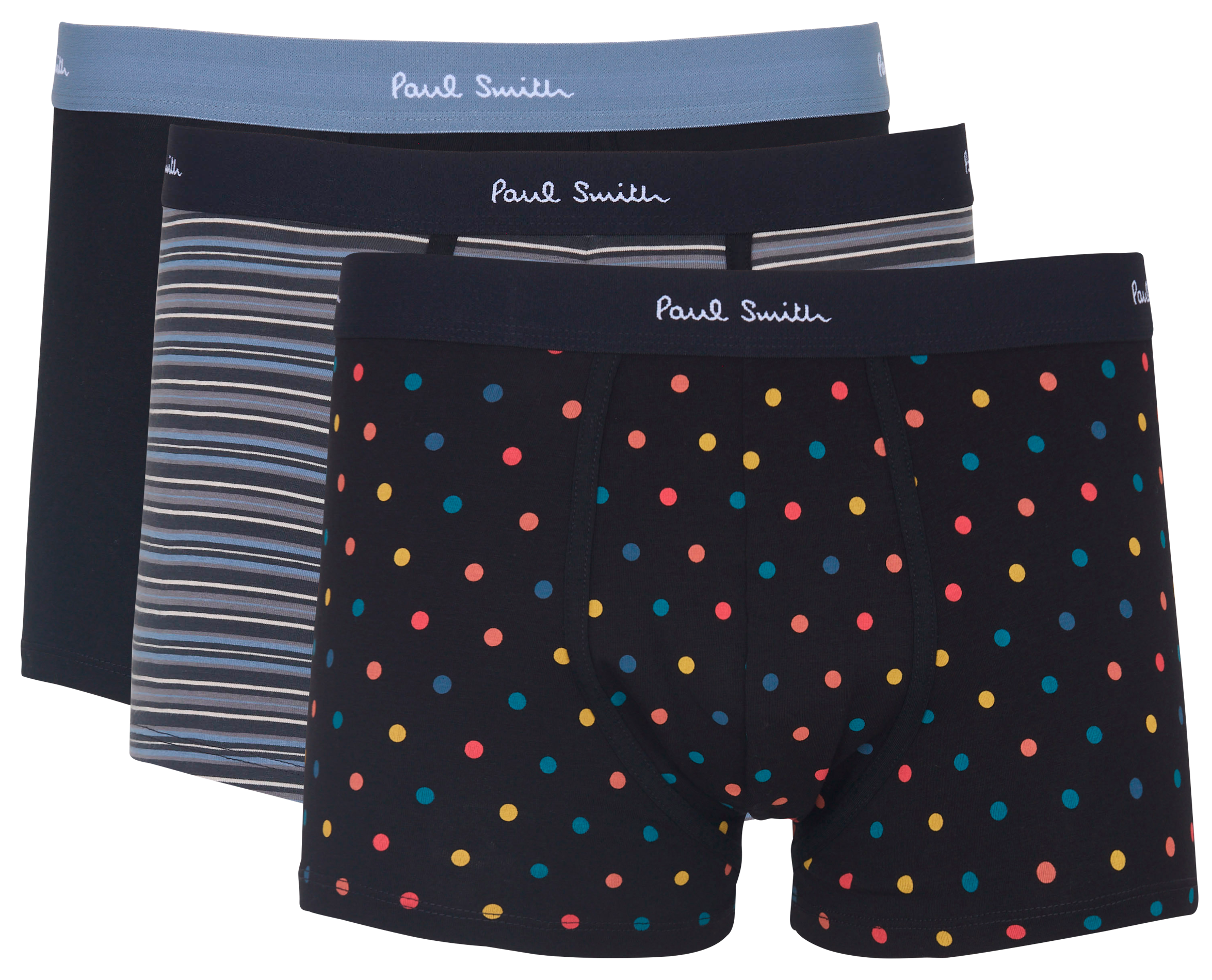 3er-Pack Boxershorts aus Stretch-Bio-Baumwolle PAUL SMITH Schwarz