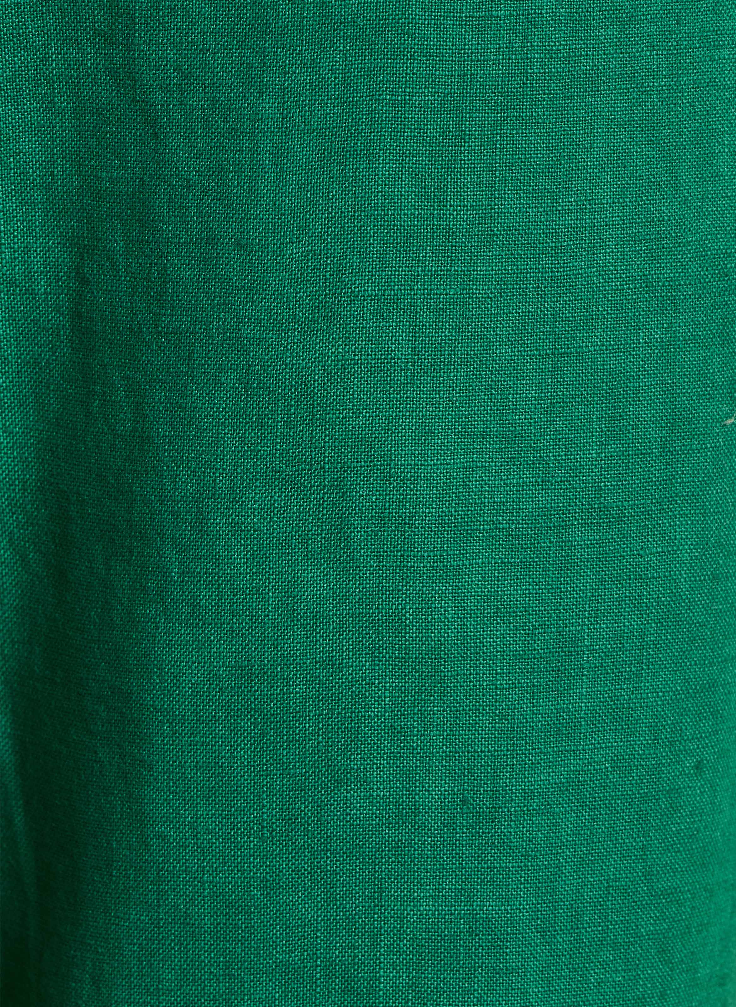 Pantalon large taille haute en lin LA FEE MARABOUTEE Vert