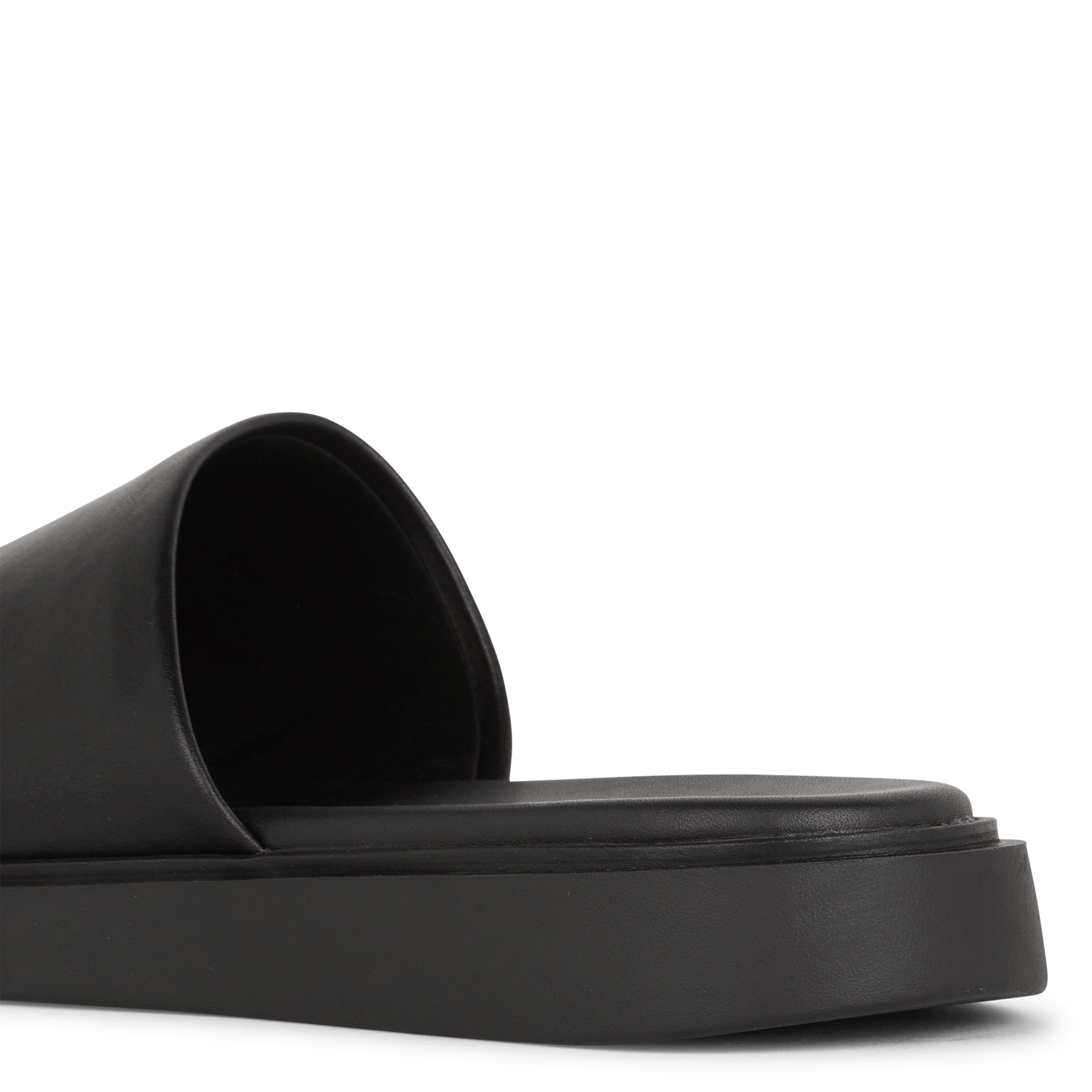 Leather wedge mules VAGABOND Black