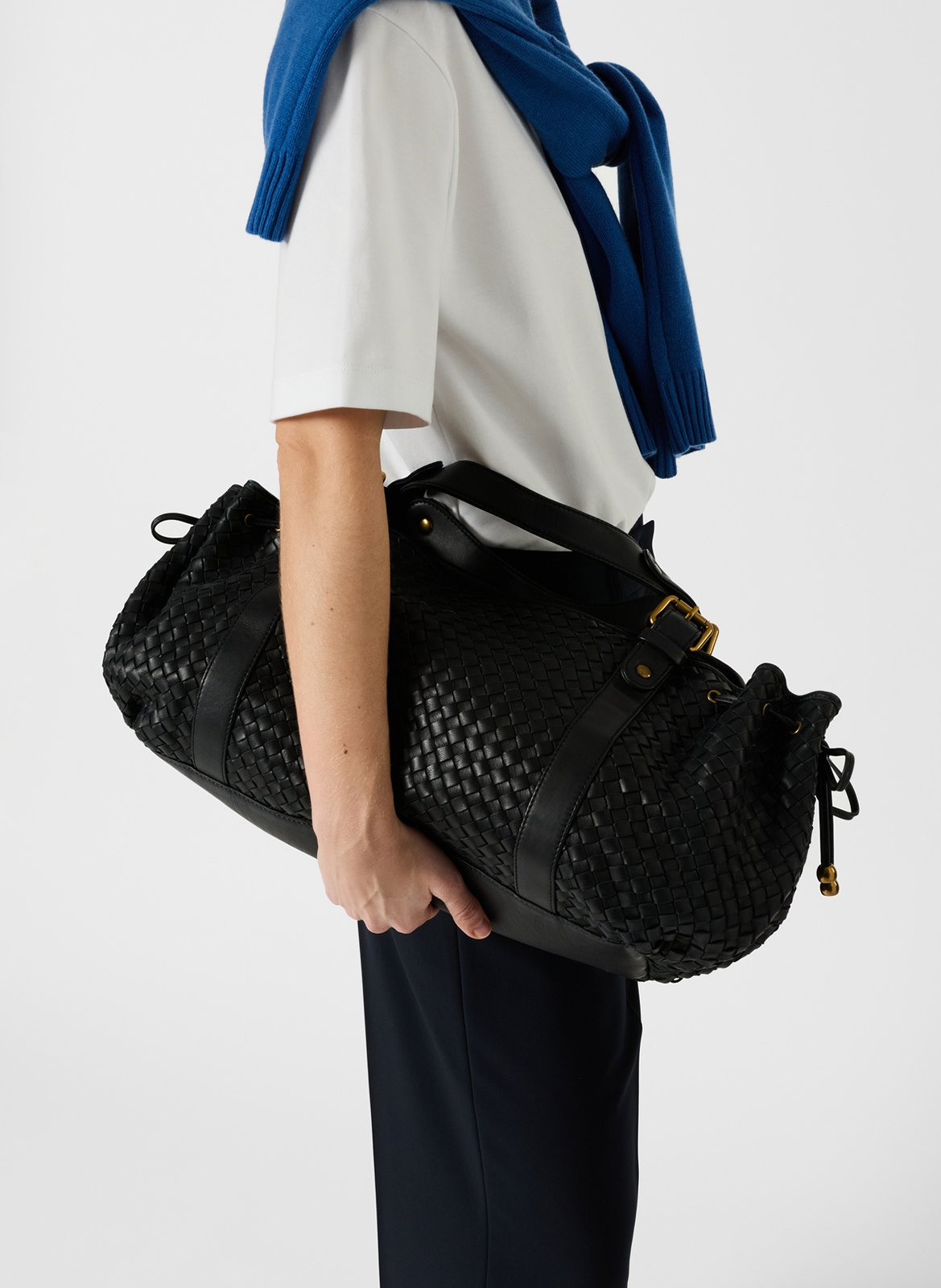 Sac bandoulière en cuir tressé GERARD DAREL Noir