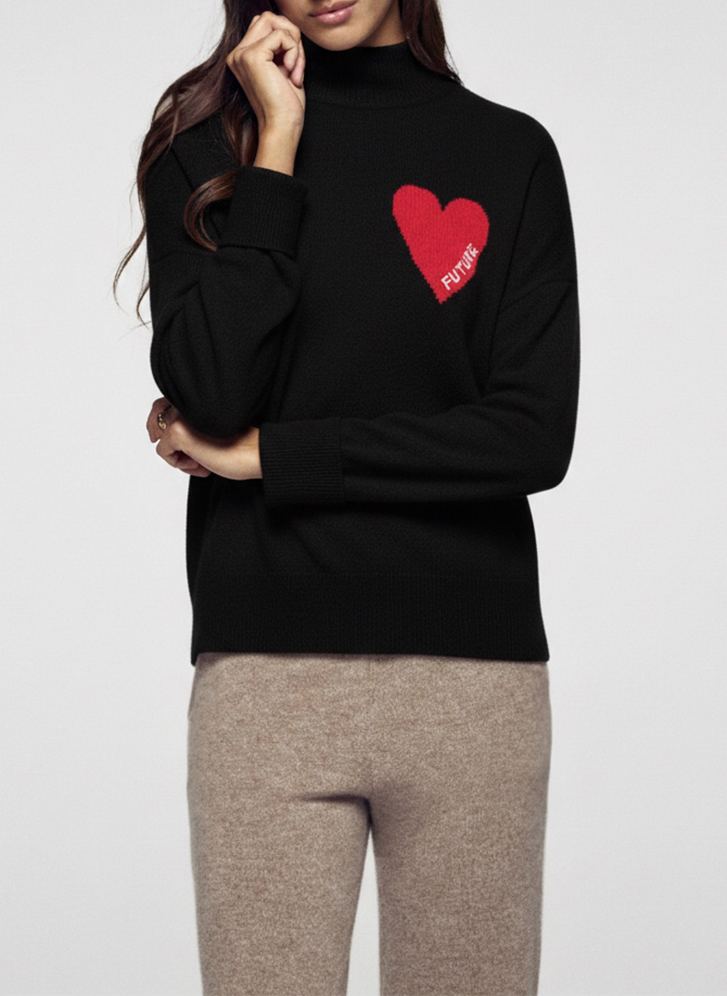 Pull oversize col montant en cachemire FROM FUTURE