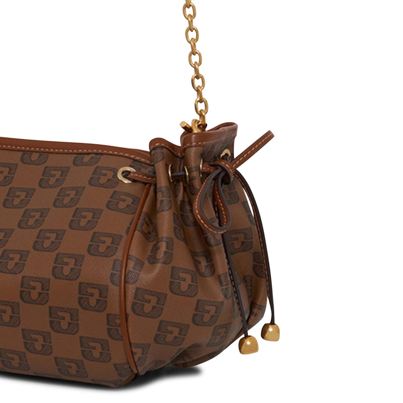 Monogrammed shoulder bag GERARD DAREL Brown