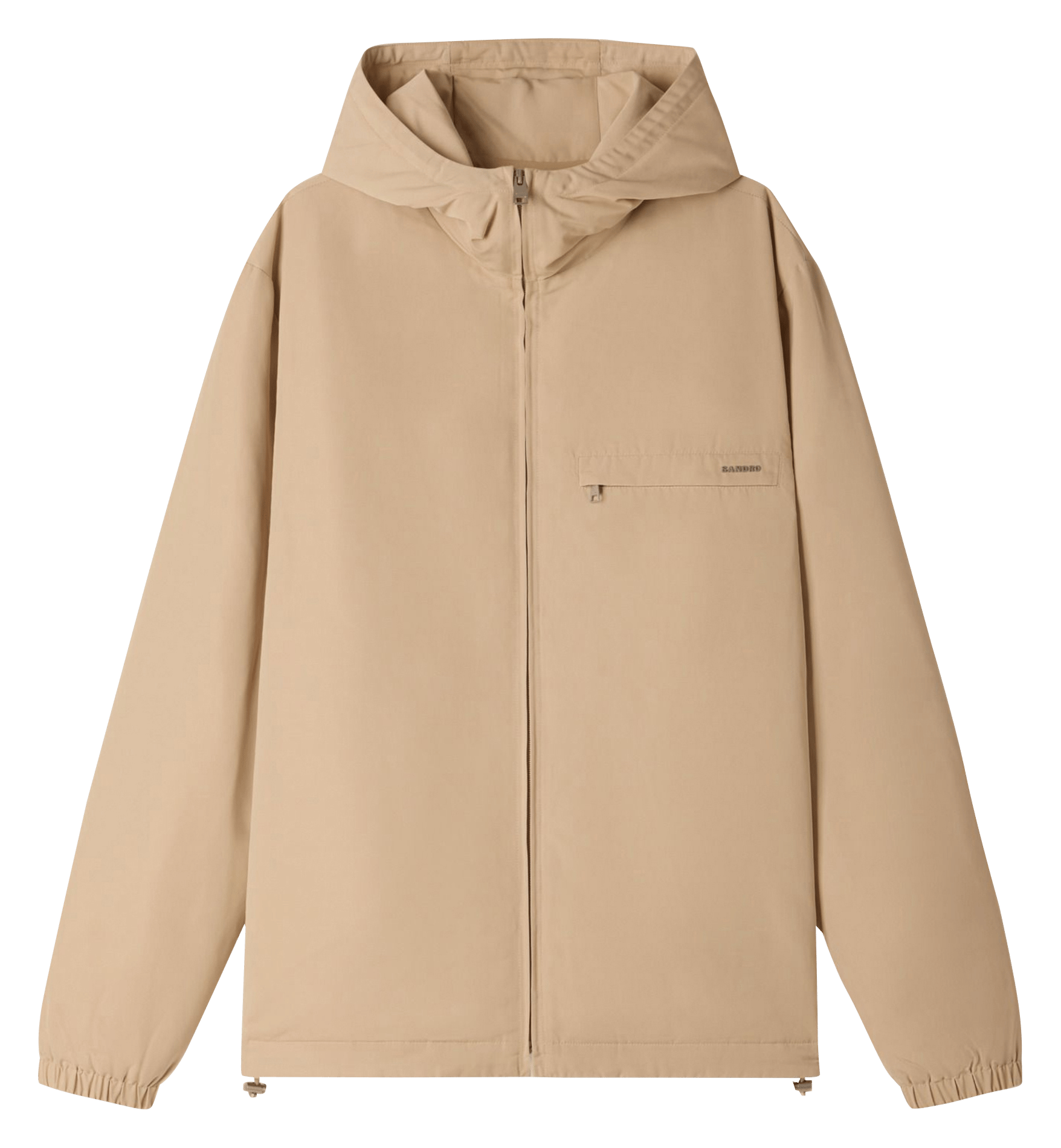 Veste zippée à capuche SANDRO Beige