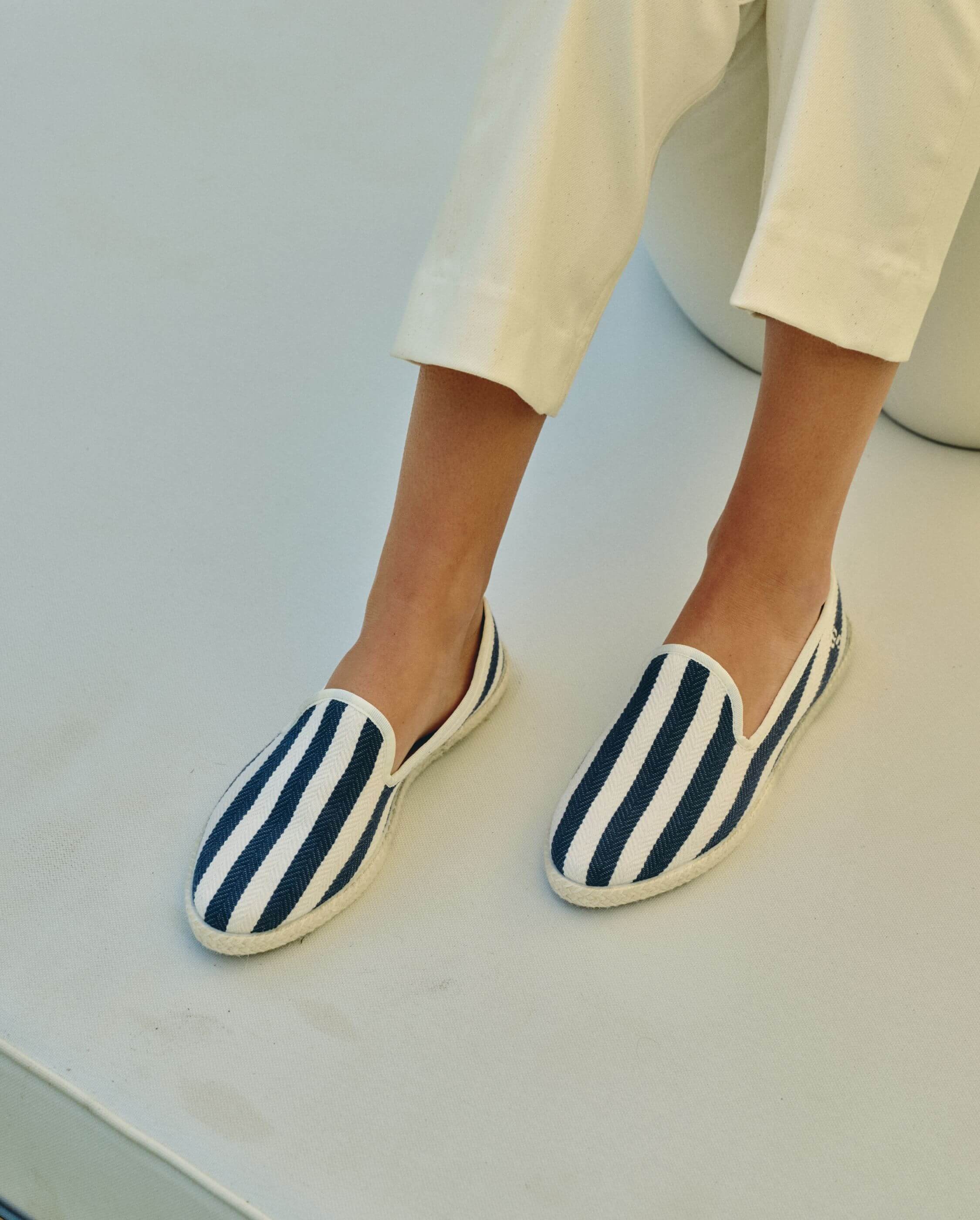 Women's espadrilles CENITZ, navy stripes ANGARDE Stripes