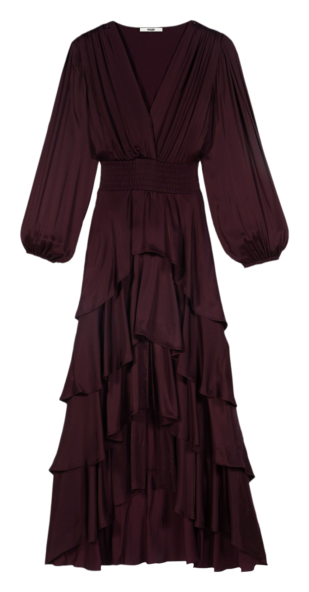 Robe longue évasée MAJE Rouge