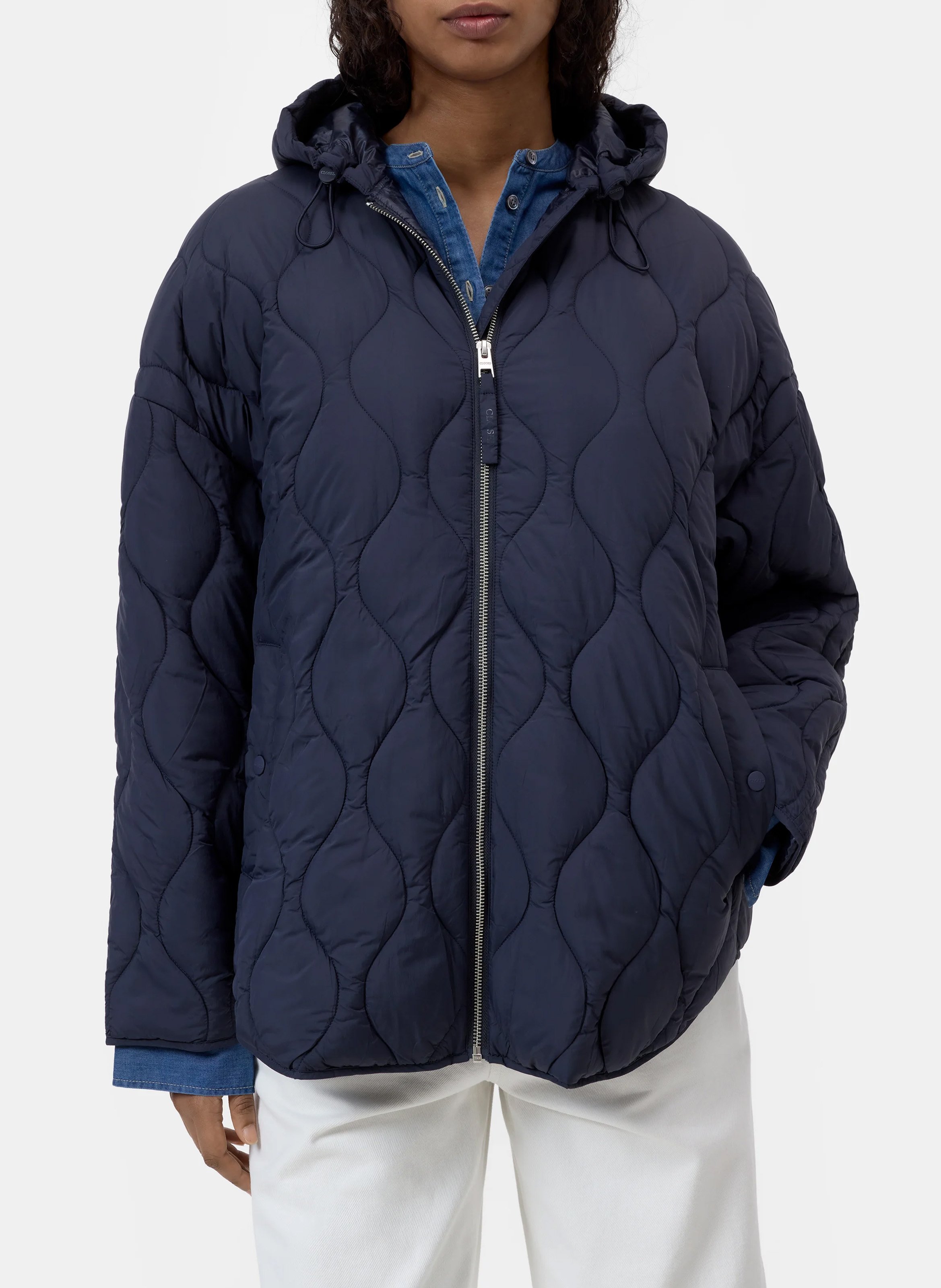 Oversized quilted jacket CLOSED Blue