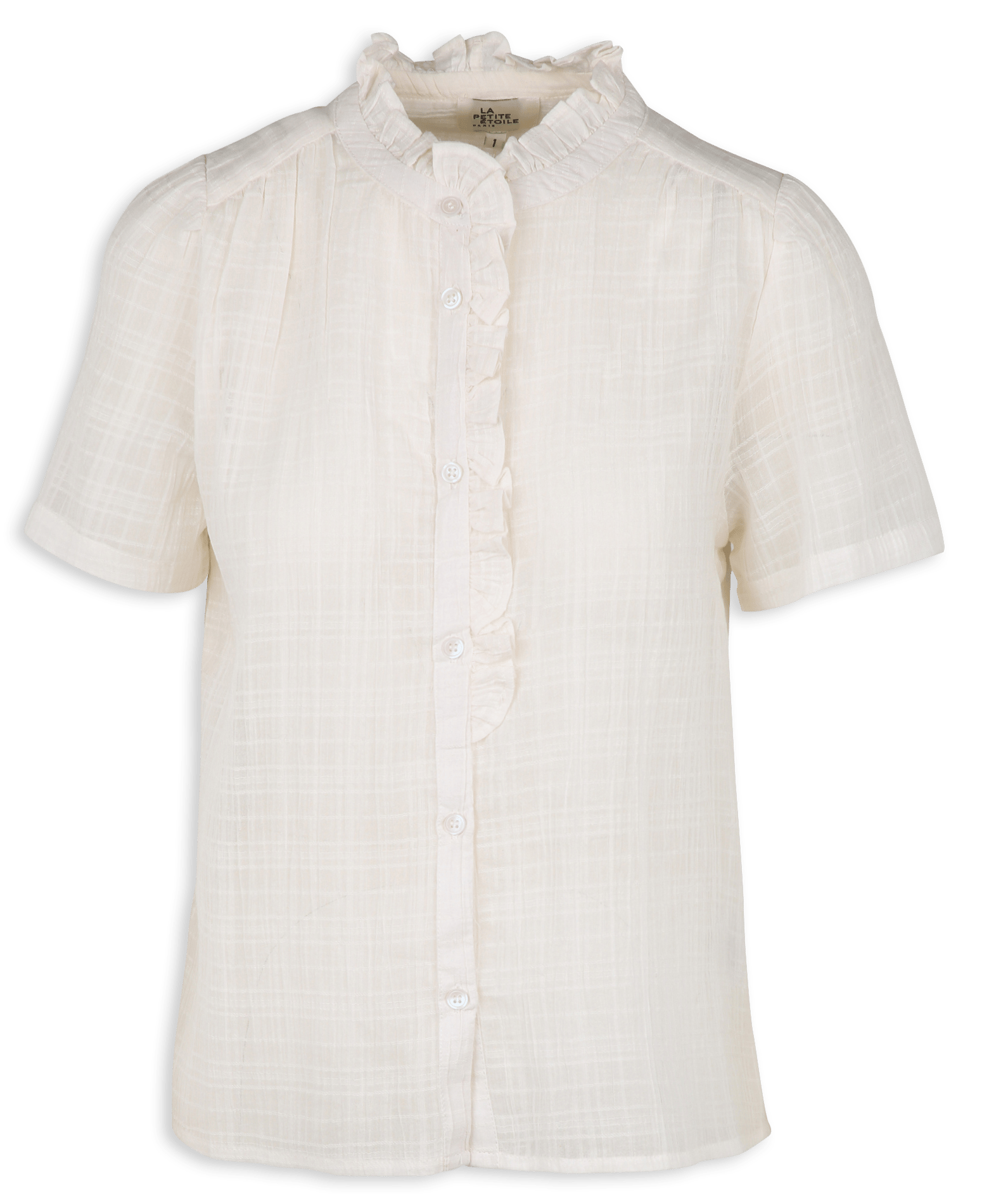 Straight cotton shirt LA PETITE ETOILE Beige