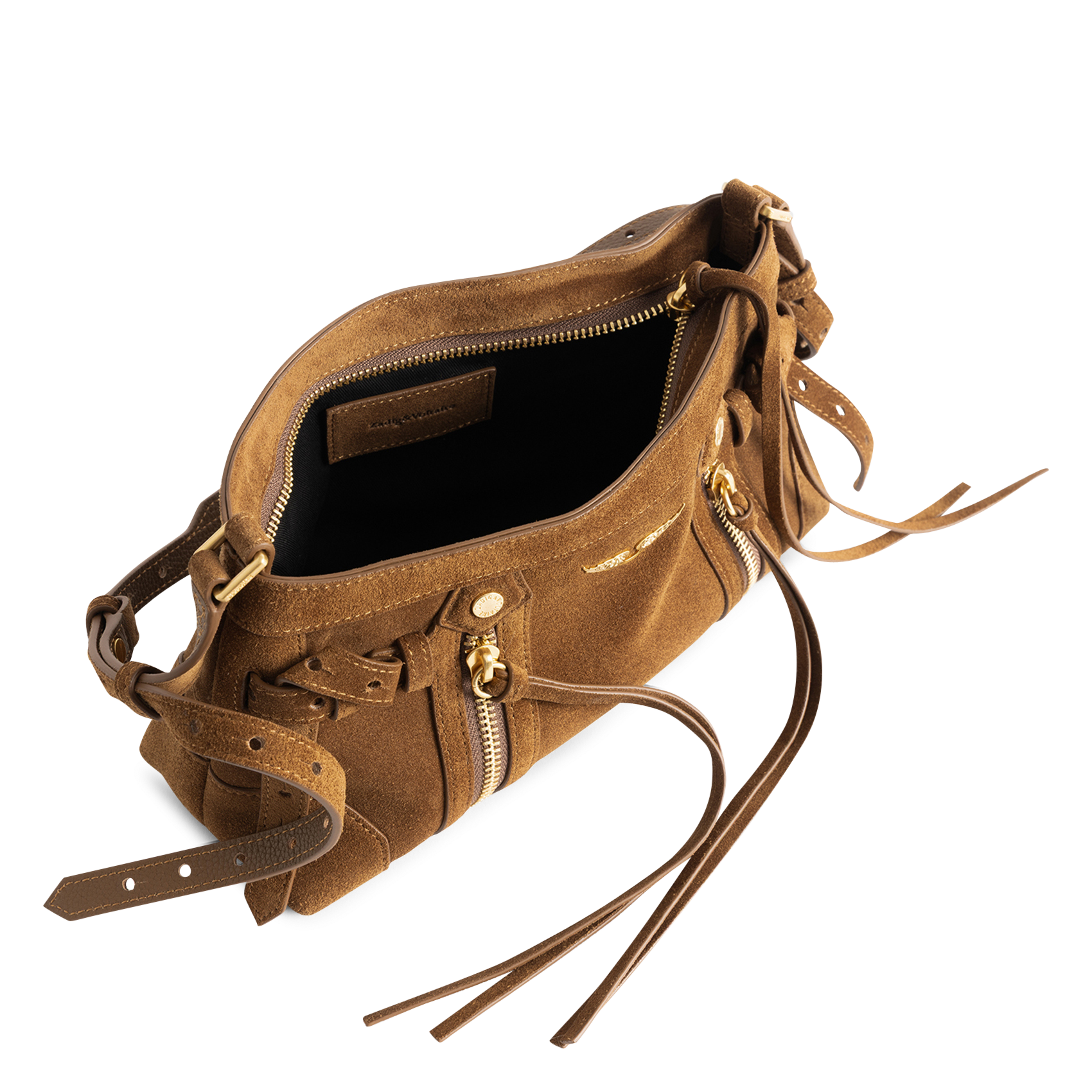 Leren schoudertas ZADIG&VOLTAIRE Bruin