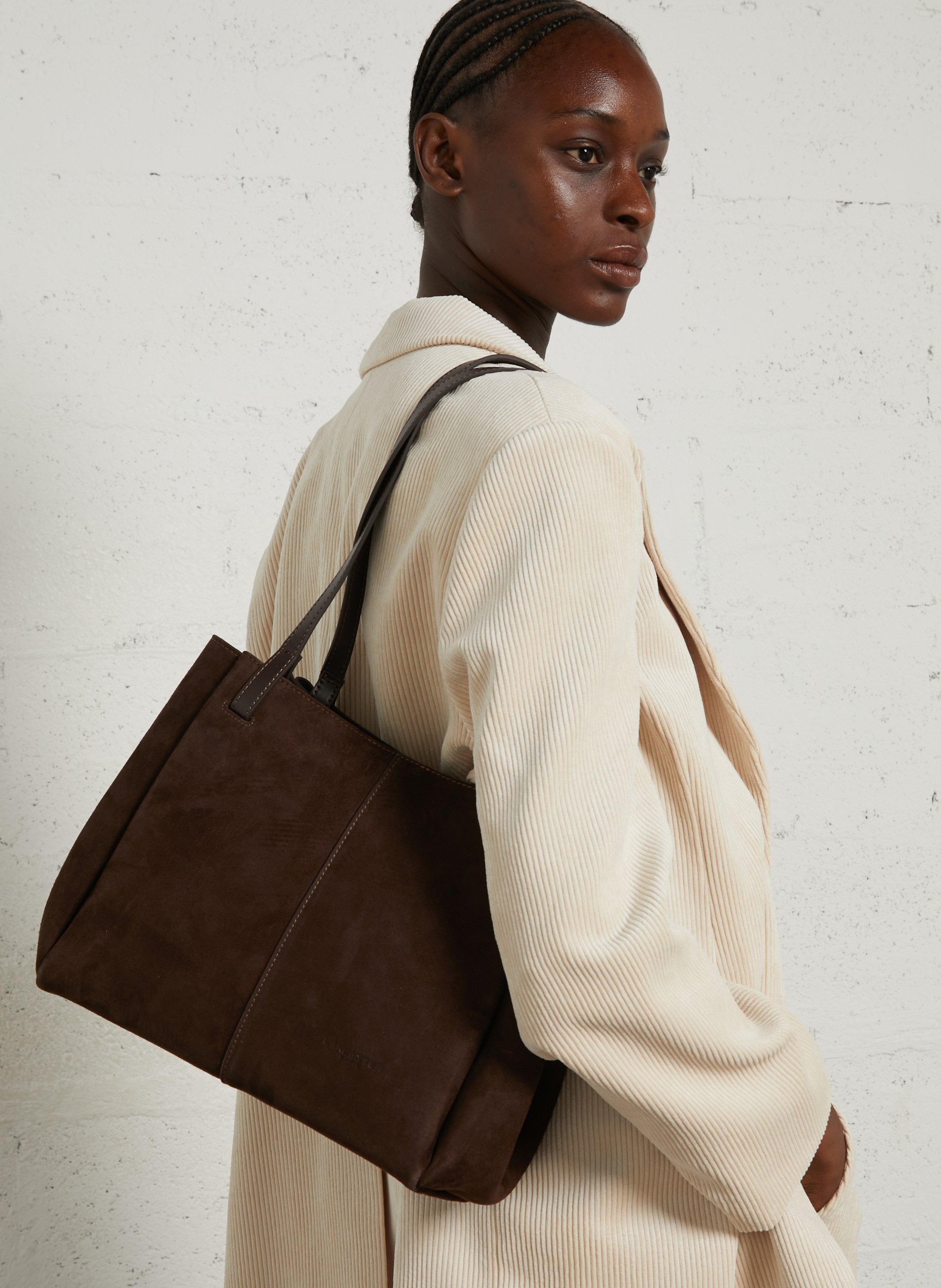 Leather shoulder bag LANCASTER PARIS Brown