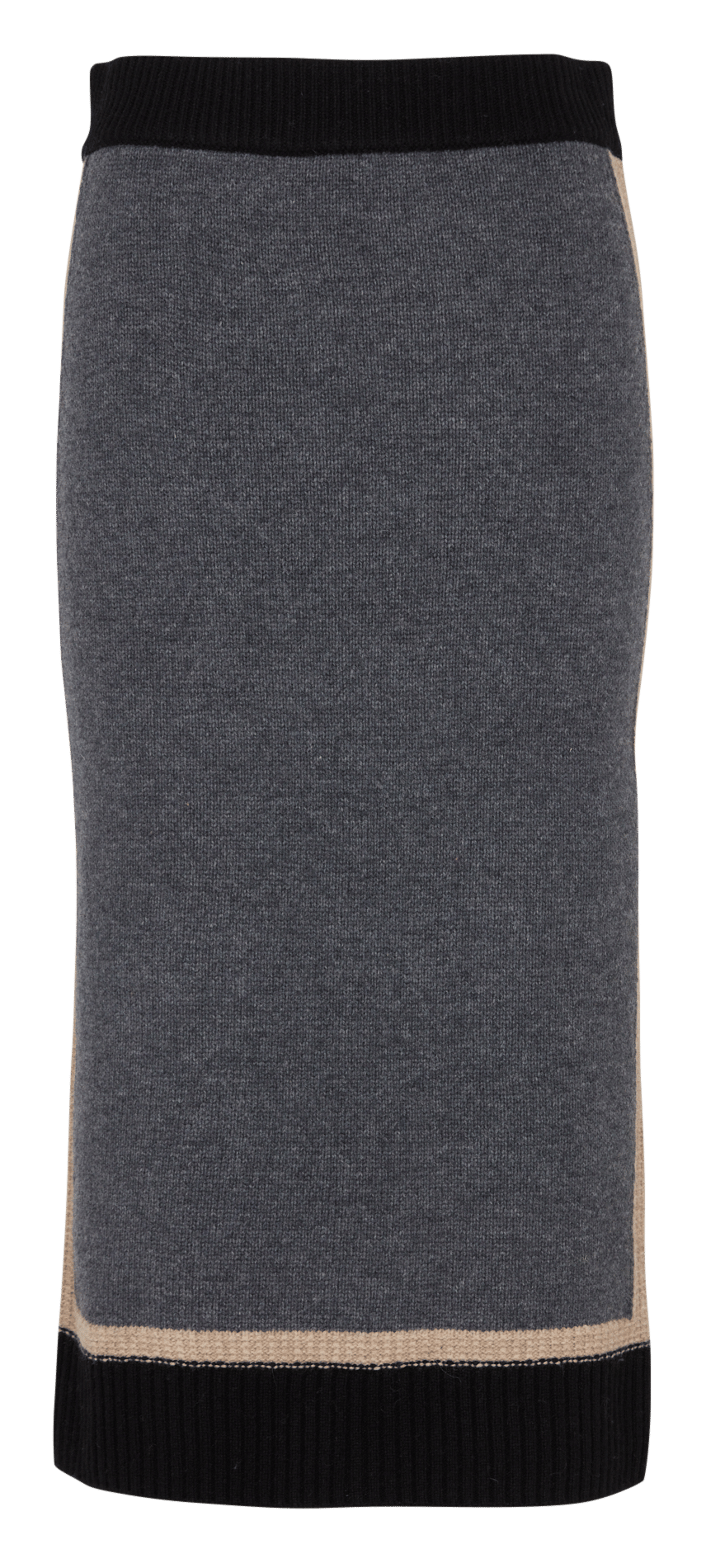 Jupe midi en laine  MAISON 123 Gris