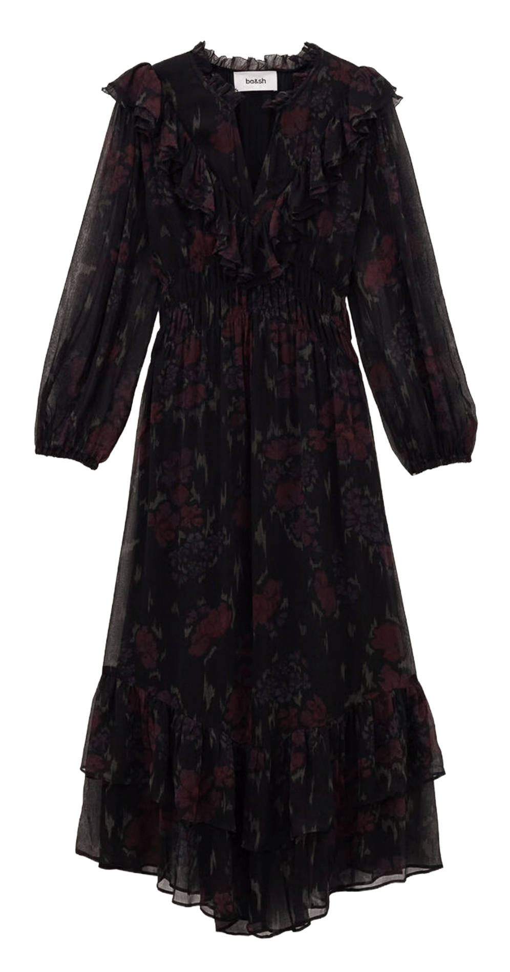 Robe ample à volants BA&SH Noir