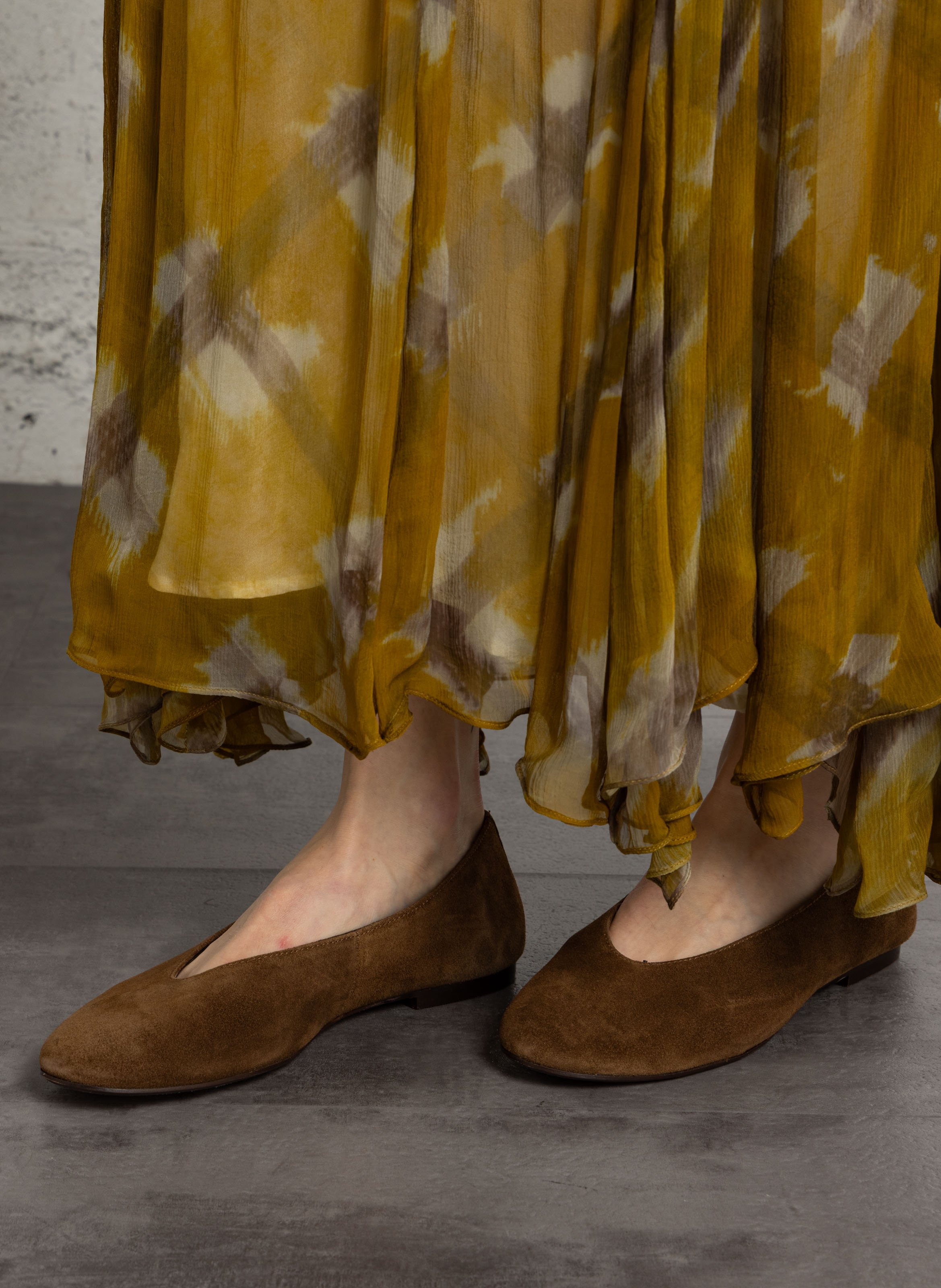 Leder-Ballerinas MELLOW YELLOW Braun