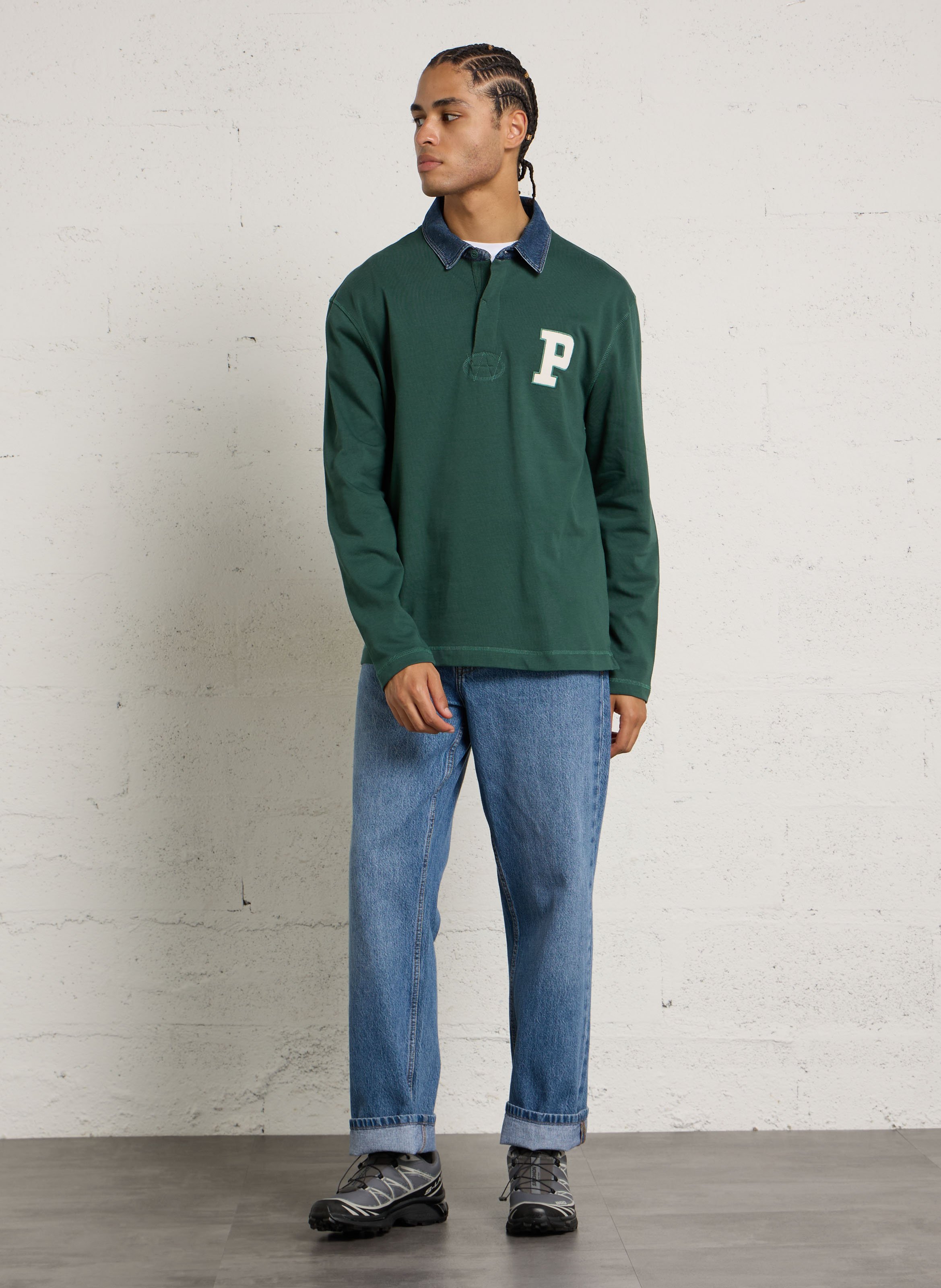 Gerade geschnittenes Poloshirt aus Baumwolle PEPE JEANS Grun