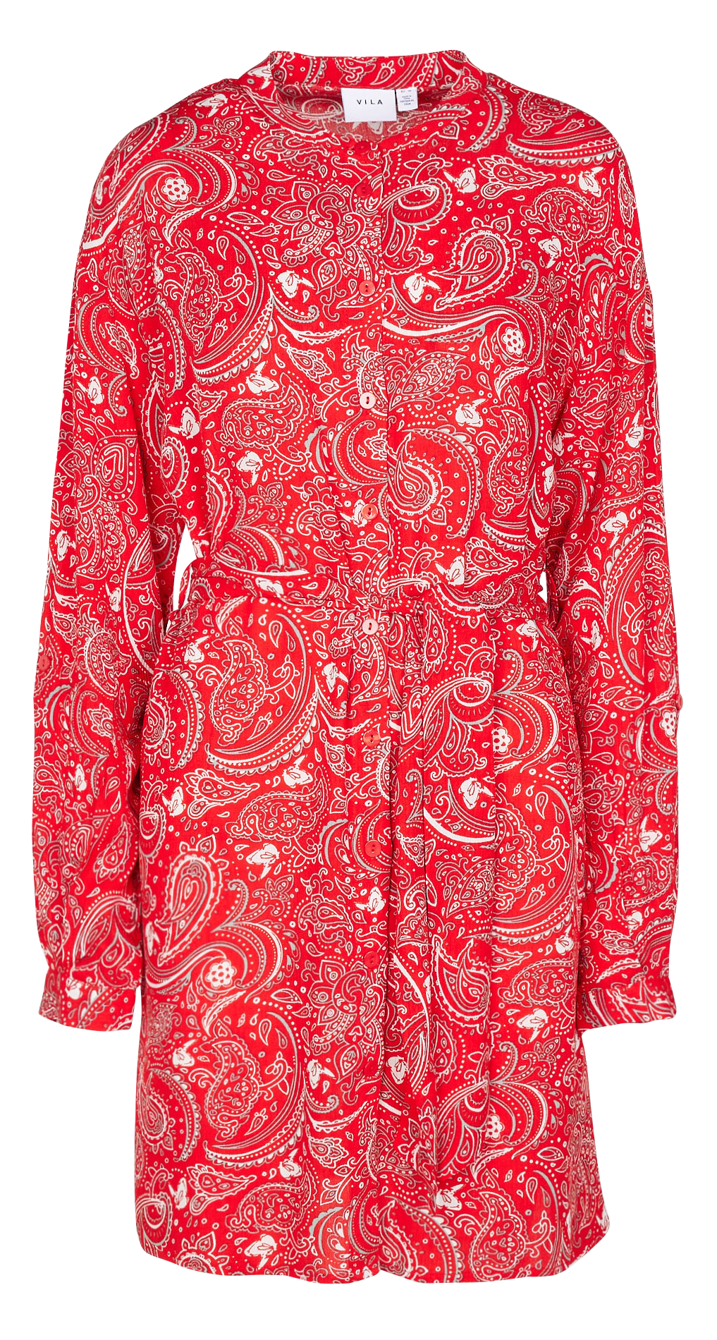 Robe chemise droite imprimée VILA Rouge