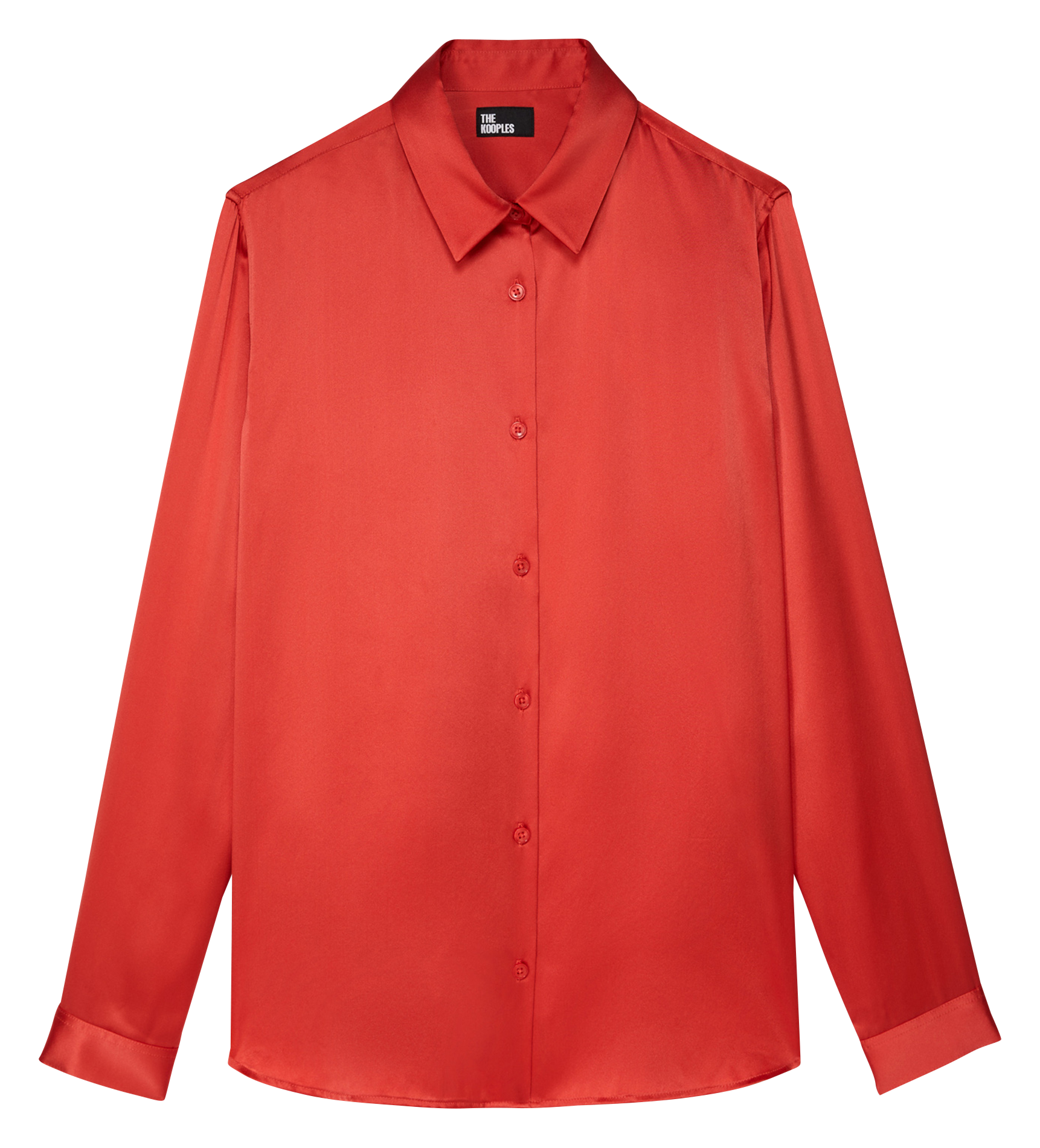 Chemise col classique en soie THE KOOPLES Rouge
