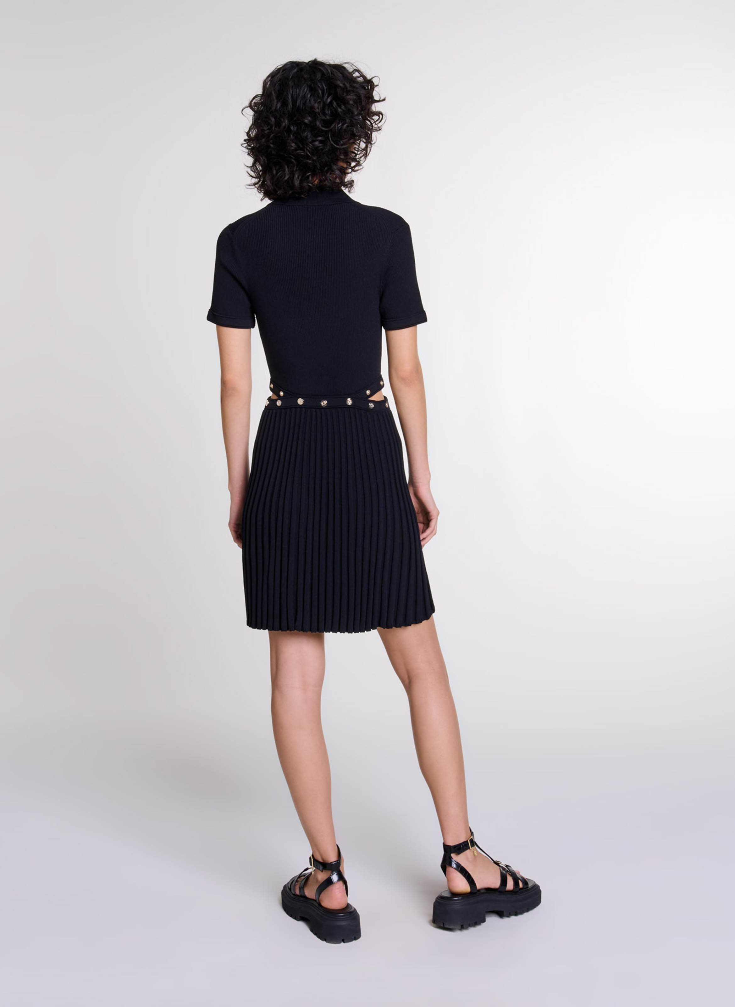 Kurzkleid Mit Klassischem Kragen Noir Maje - Damen - MFPRO03787 