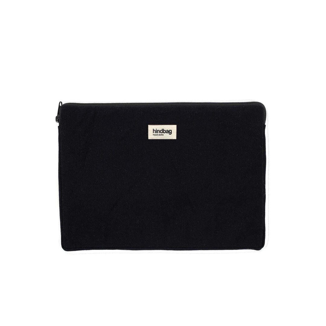Cotton laptop sleeve with shock-absorbing foam HINDBAG