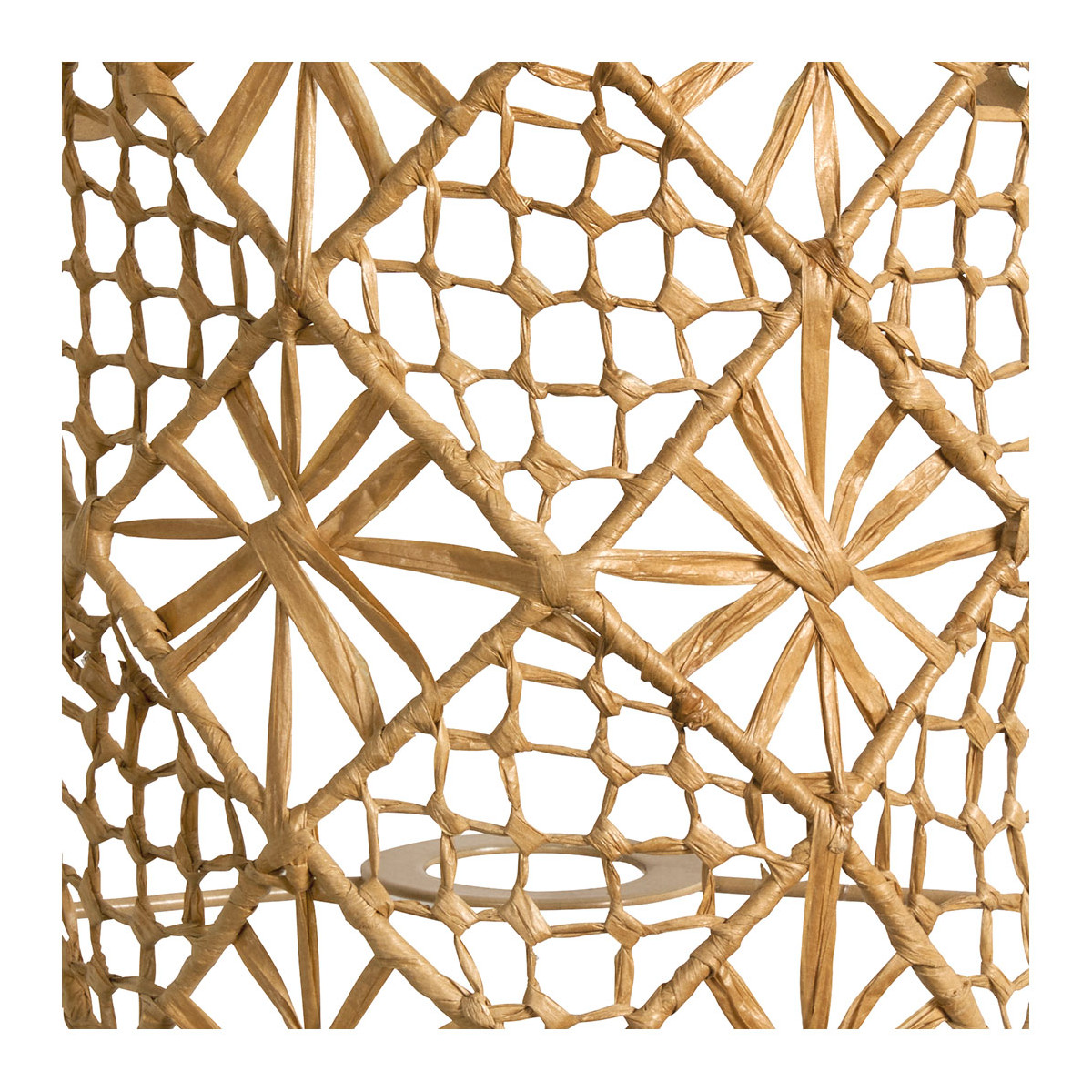 Non-electrified raffia appliqué BLANC D'IVOIRE Beige