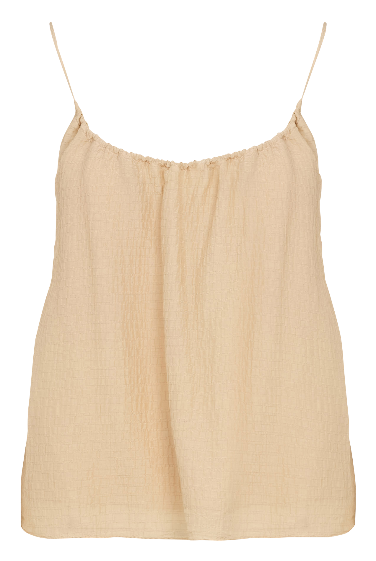 Top à bretelles en coton et soie  POMANDERE Beige