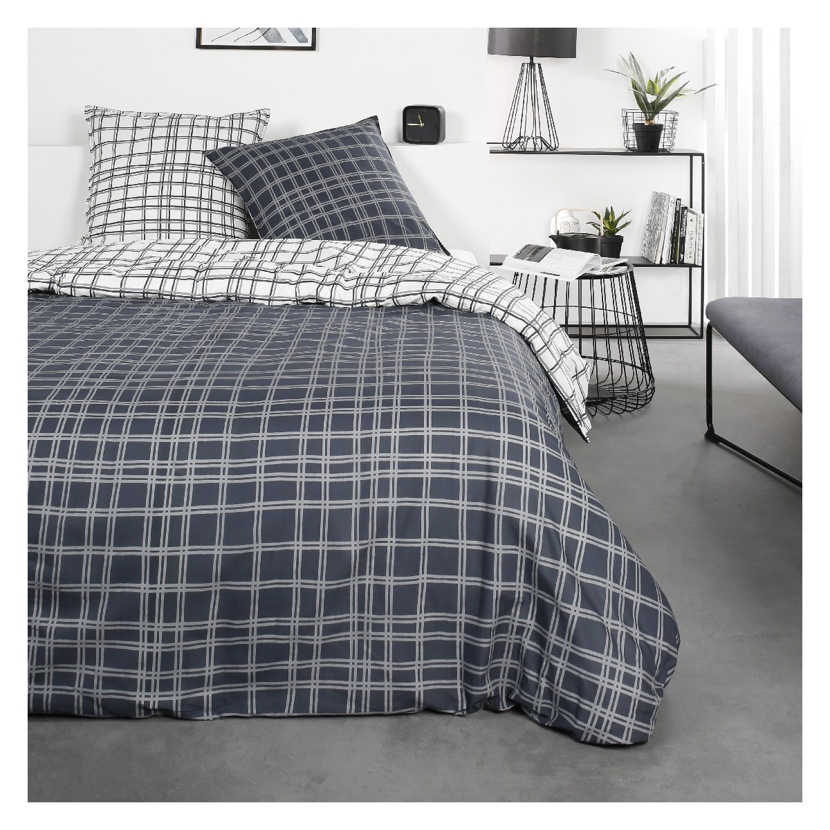 Printed cotton bedding set TODAY LINGE DE MAISON White