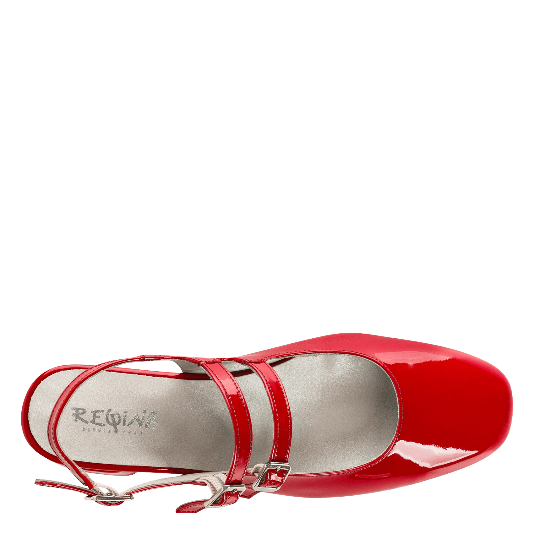 Babis en cuir vernis REQINS Rouge