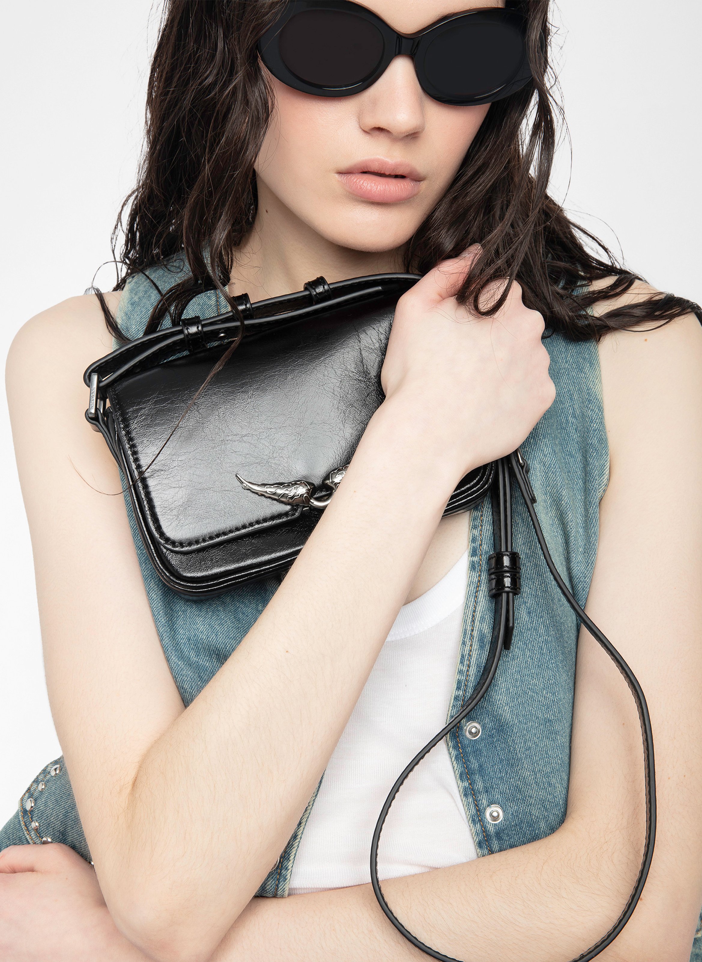 Leren clutch ZADIG&VOLTAIRE Zwart