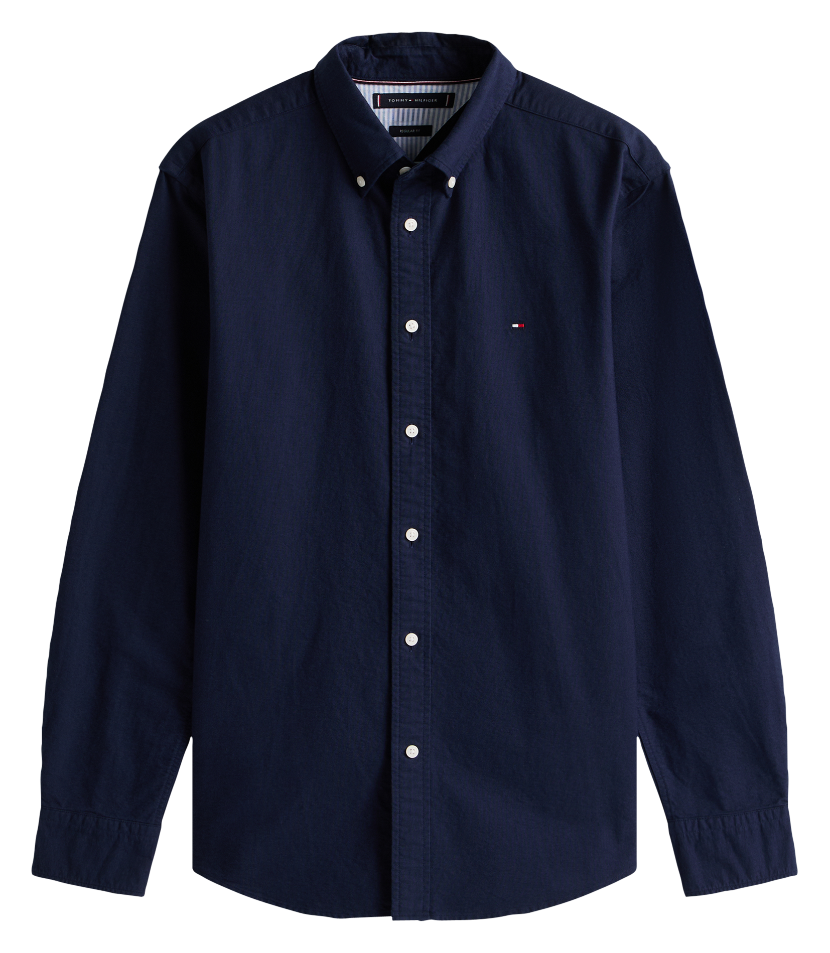Hemd mit Button-down-Kragen aus Bio-Baumwoll-Mix TOMMY HILFIGER Blau