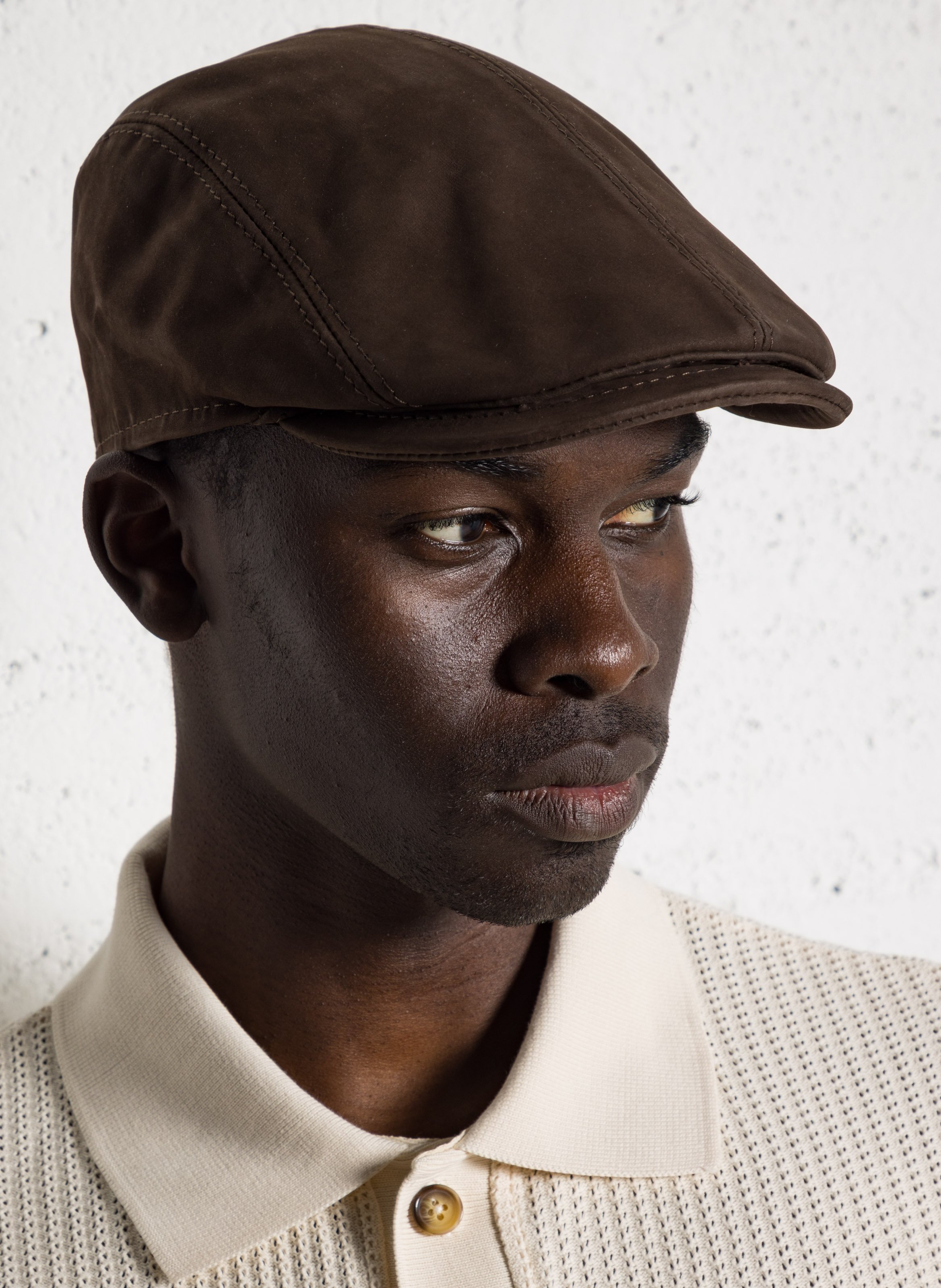 Leder-Baskenmütze SAISON 1865 Braun