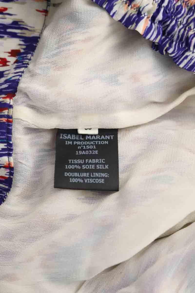 Mini jupe en soie ISABEL MARANT ÉTOILE - SECONDE MAIN Bleu