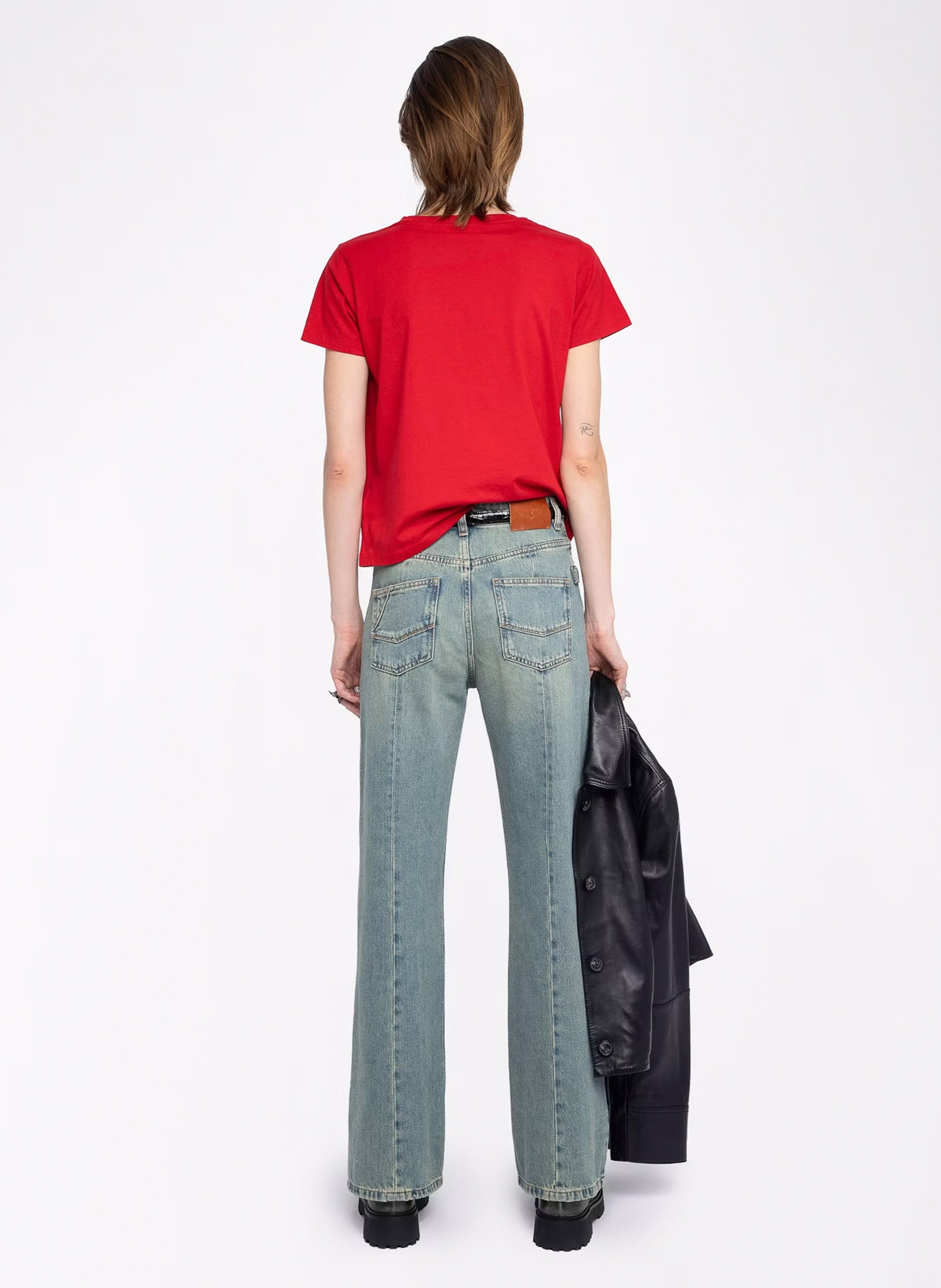 Tee-shirt manches courtes brodé ZADIG&VOLTAIRE Rouge