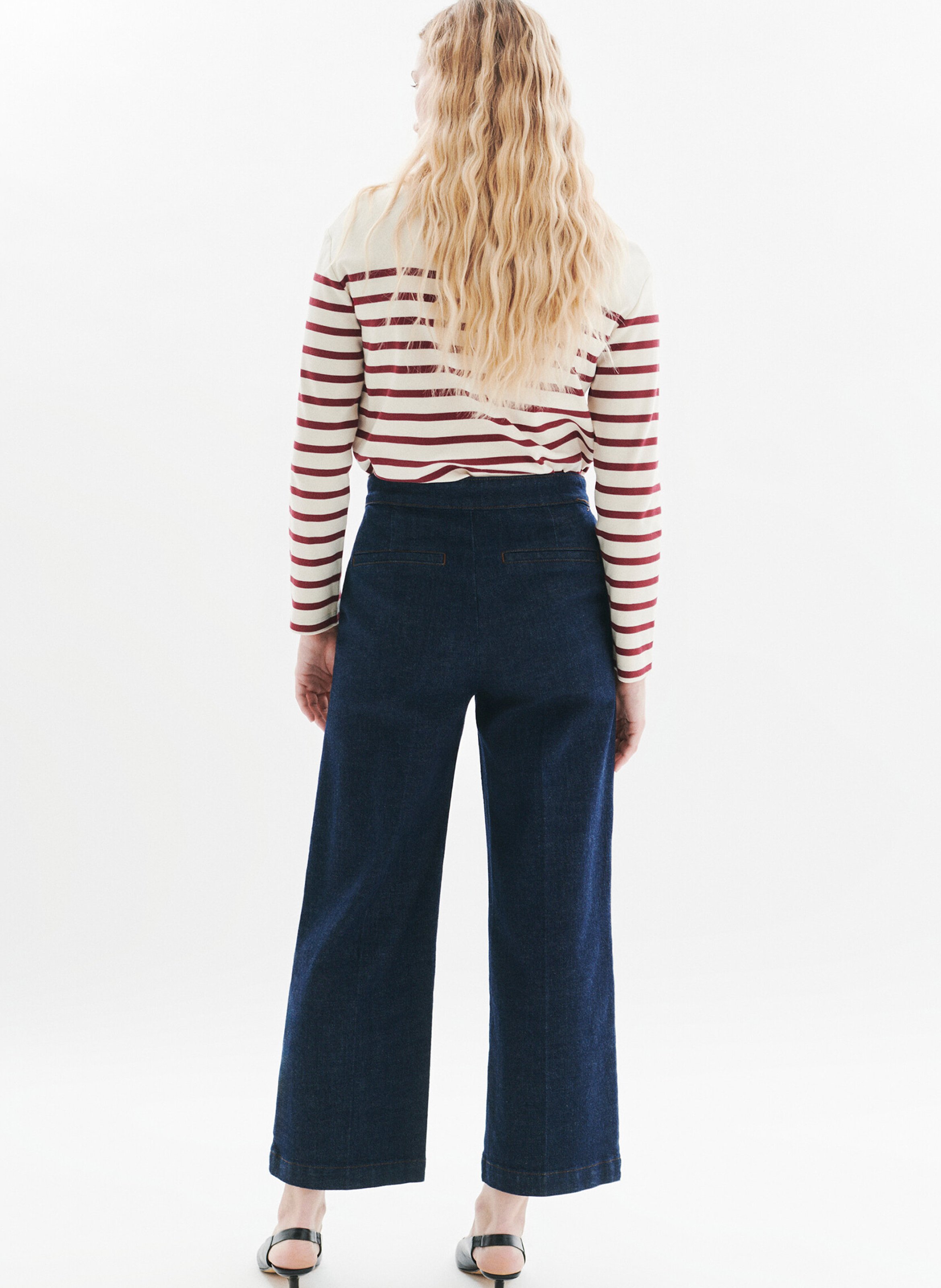 Cotton-blend chinos CAROLL Blue