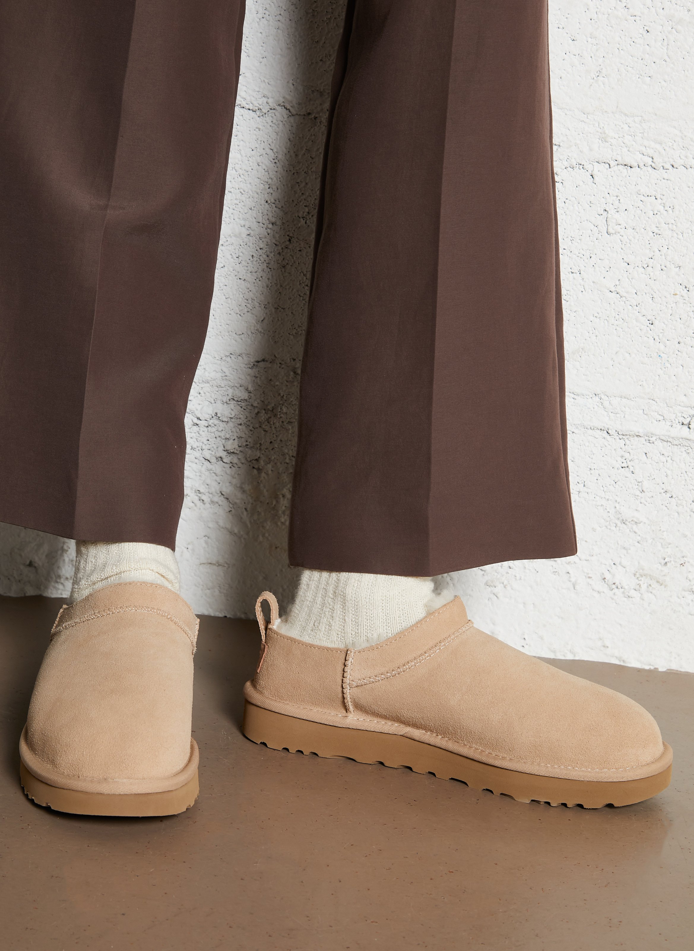 Hoge leren sandalen UGG Beige